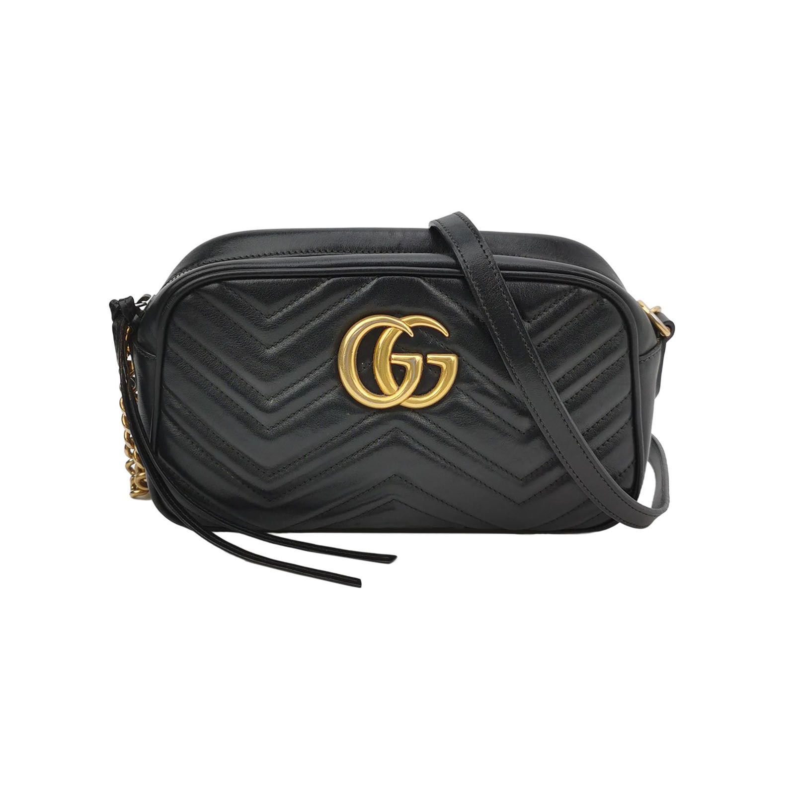 Gucci Gucci GG Marmont V-Quilted Leather Shoulder Bag Size ONE SIZE - 1 Thumbnail