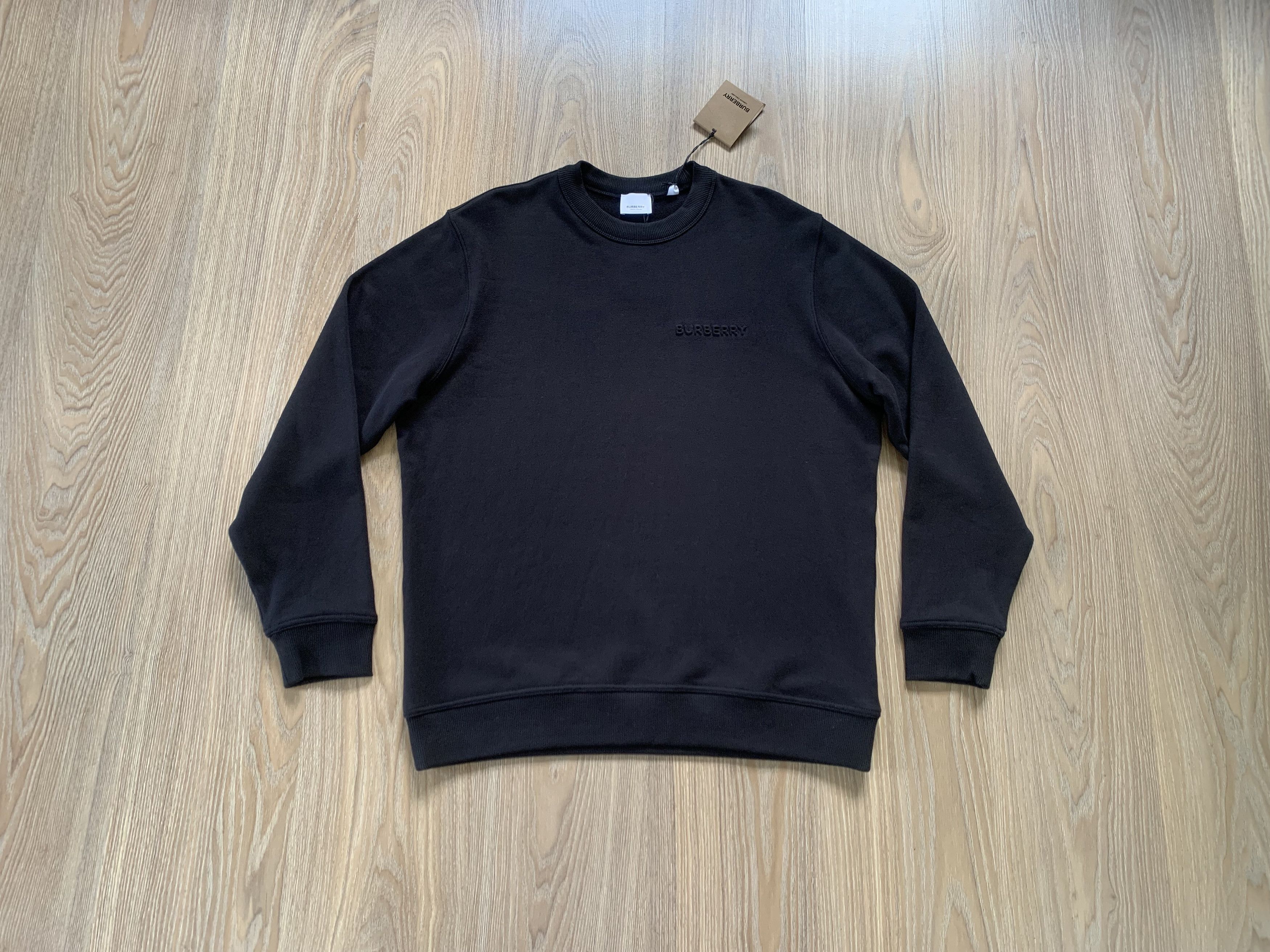 Burberry Burberry Cotton Black Crew Neck Sweatshirt Size US M / EU 48-50 / 2 - 1 Thumbnail