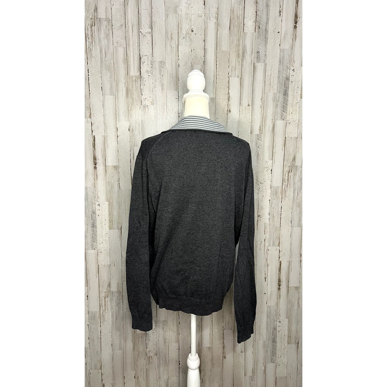 Banana Republic Banana Republic Mens Large Gray Quarter-Zip Pullover Sweater Size US L / EU 52-54 / 3 - 3 Thumbnail