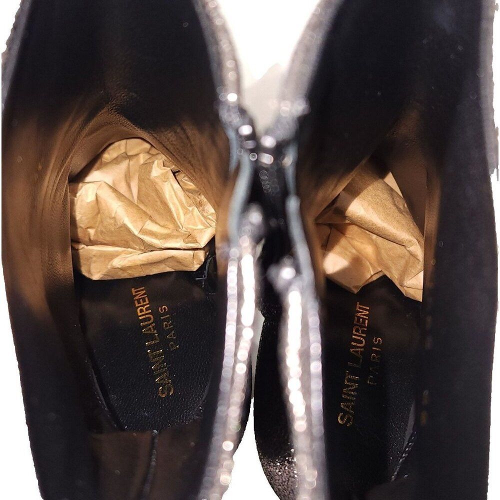Saint Laurent Paris Saint Laurent Lou Ankle Boot 36 6 Metallic Leather Gun Metal Size US 6 / IT 36 - 9 Thumbnail