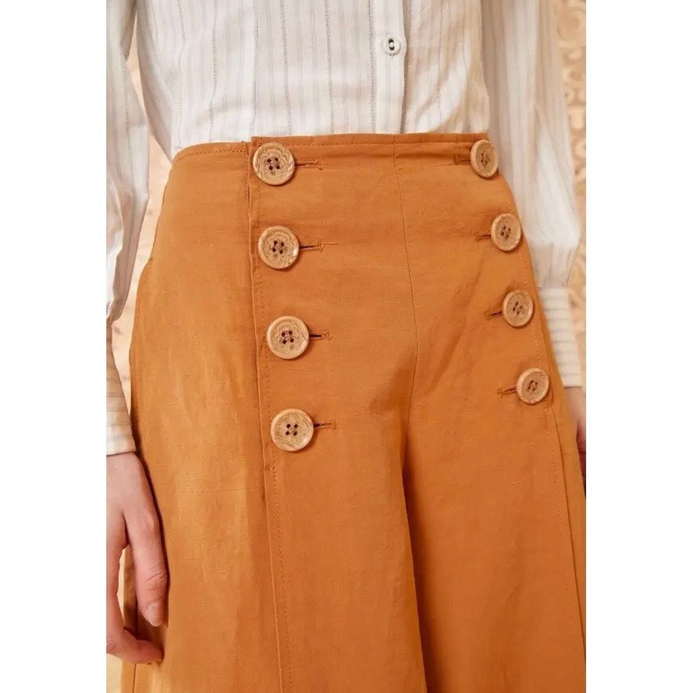 Ulla Johnson Ulla Johnson Polina wide flared pants cotton linen silk Size 26" / US 2 / IT 38 - 2 Thumbnail