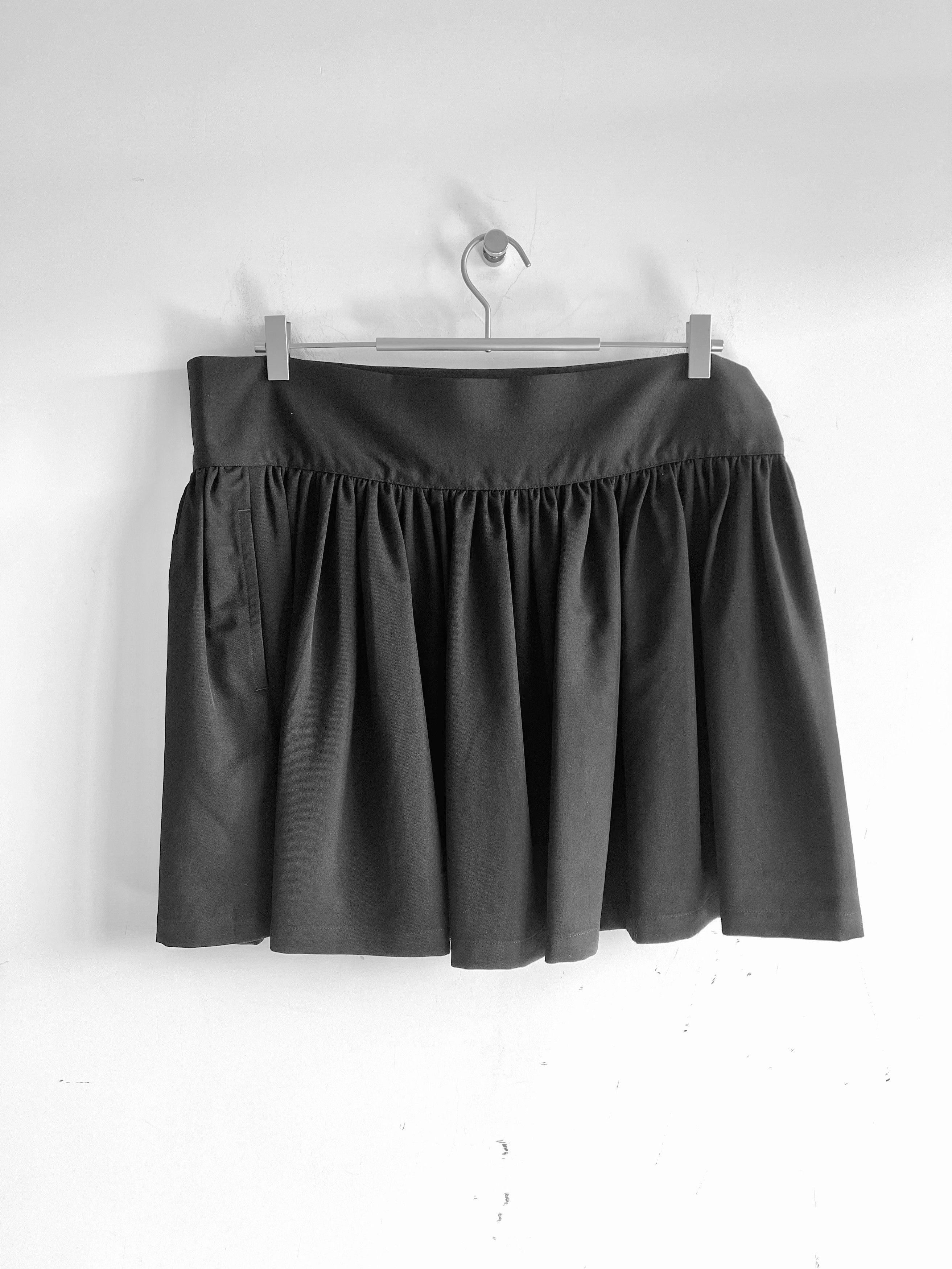 Limi Feu LIMI feu Yohji Yamamoto - W/Gabardine Short Gathered Skirt Size 29" - 2 Thumbnail
