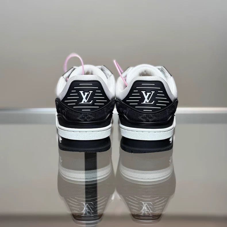 Louis Vuitton Louis Vuitton Trainer Black and White Denim shoes Size US 5 / EU 37 - 4 Thumbnail