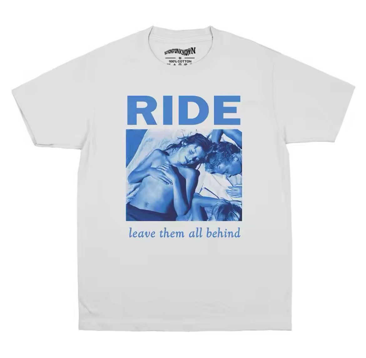 Japanese Brand × Vintage 'RIDE' Leave Them All Behind Graphic Printed Cotton Tshirt Size US M / EU 48-50 / 2 - 7 Thumbnail