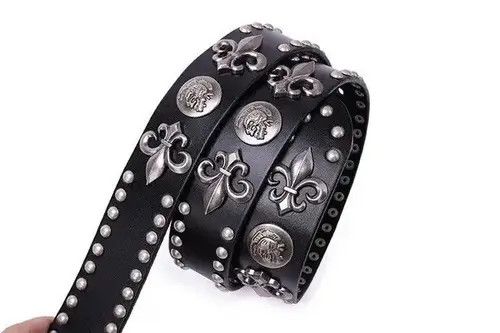 Homemade × Hypebeast × Japanese Brand Belts Men Belt Punk Rivet Size 32 - 2 Thumbnail