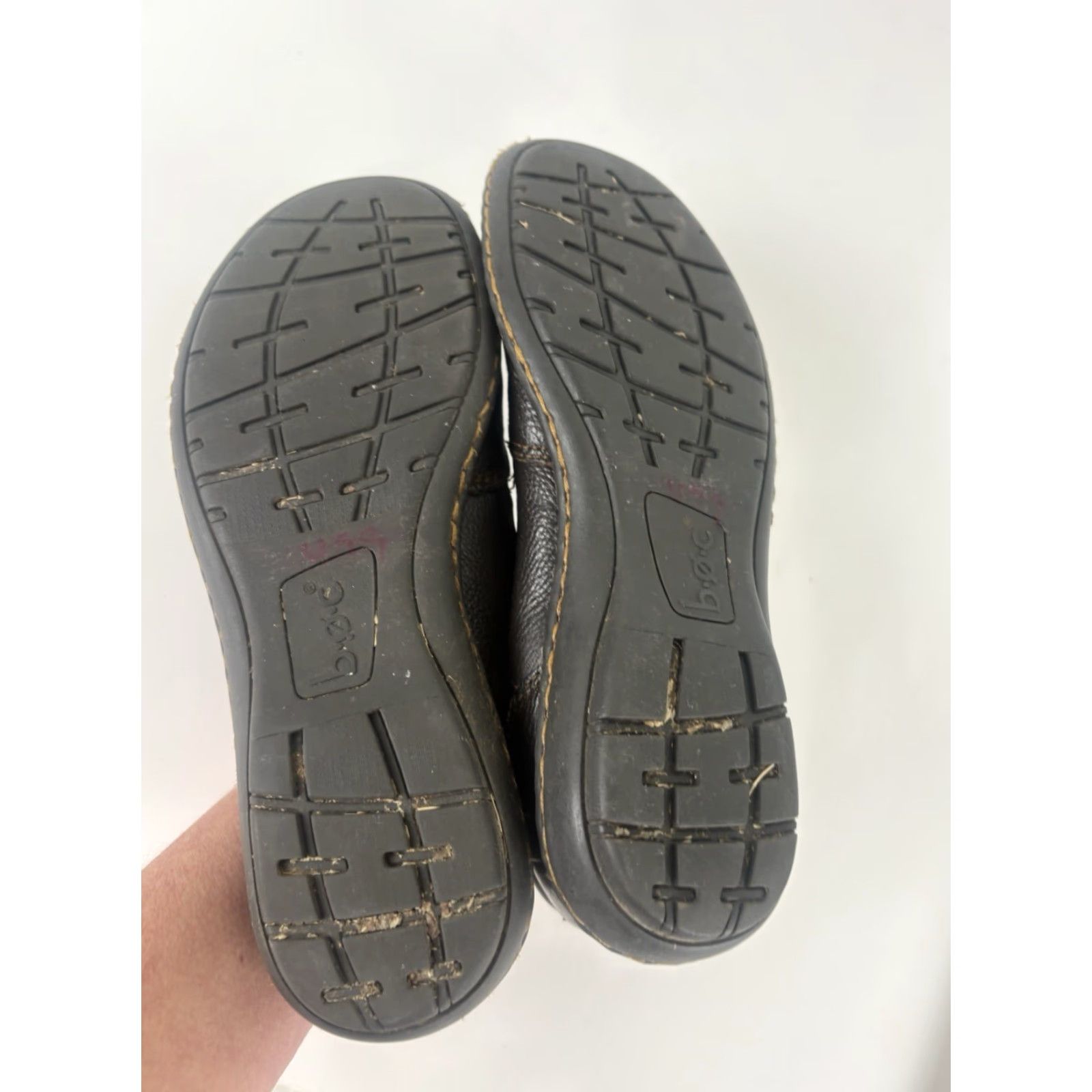 Vintage Boc Leather Slip On Loafers Womens Size 7M Brown 1.5in Heel Round Toe Casual Workwear Size US 7 / IT 37 - 6 Thumbnail