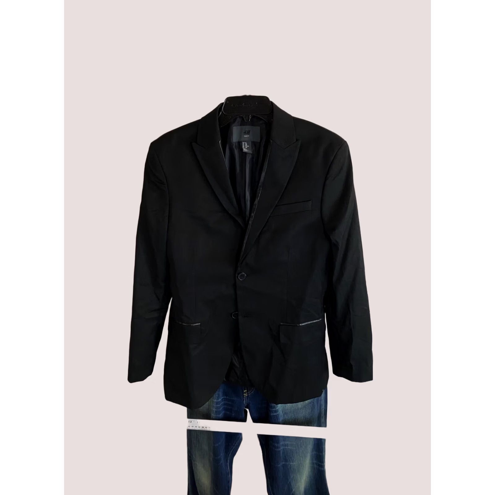 H&M H & M Jacket Blazer 38R Slim Mens Poly Blend Tuxedo Coat Jacket Coat Sharp 90s Size 38R - 1 Thumbnail