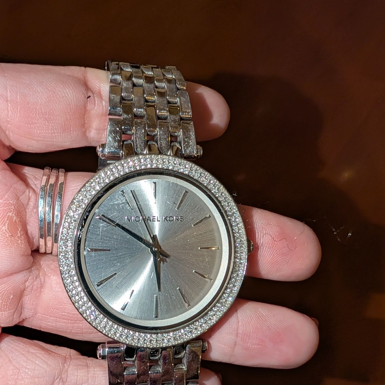 Michael Kors MICHAEL Michael Kors Silver Watch with Crystal Accents Size ONE SIZE - 4 Thumbnail