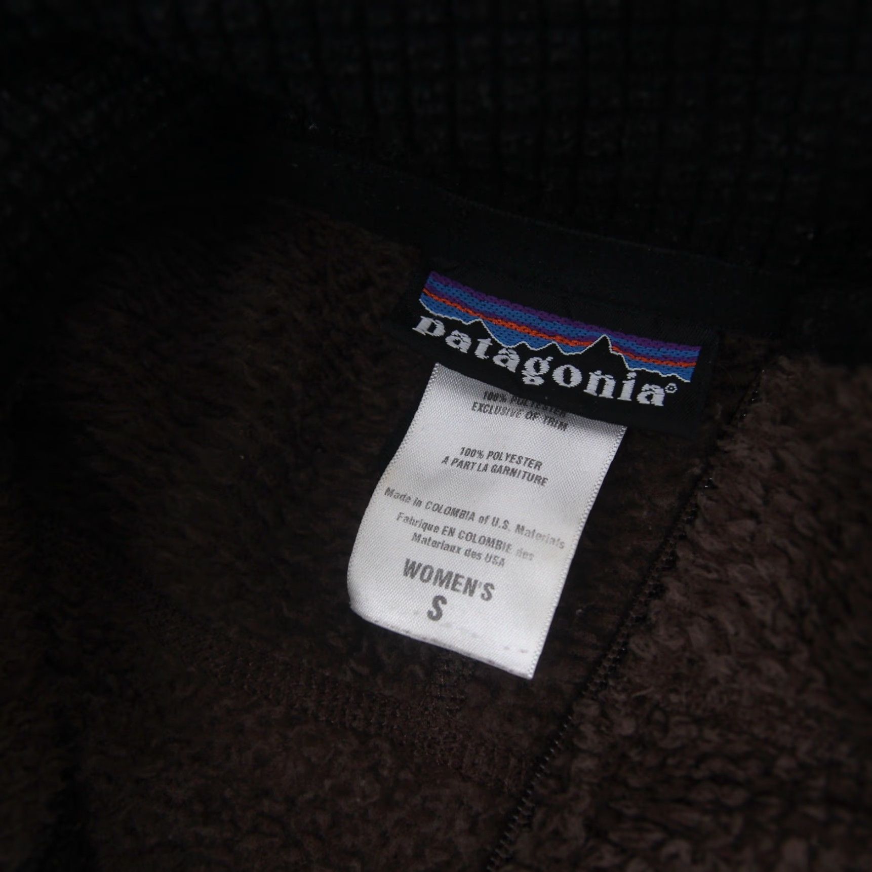 Patagonia VINTAGE Patagonia Rhythm Fleece Deep Pile Jacket Brown Womens Small XS Regular 8+/10 Size XS / US 0-2 / IT 36-38 - 5 Thumbnail