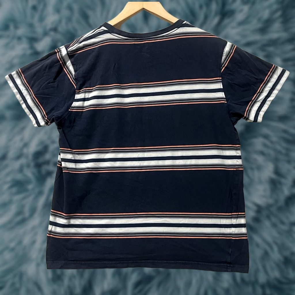 Volcom Volcom T-Shirt Men's Medium Blue Striped Crew Neck Cotton Blend Logo Modern Fit Skateboarding Thorne Regular All Seasons Size US M / EU 48-50 / 2 - 1 Thumbnail