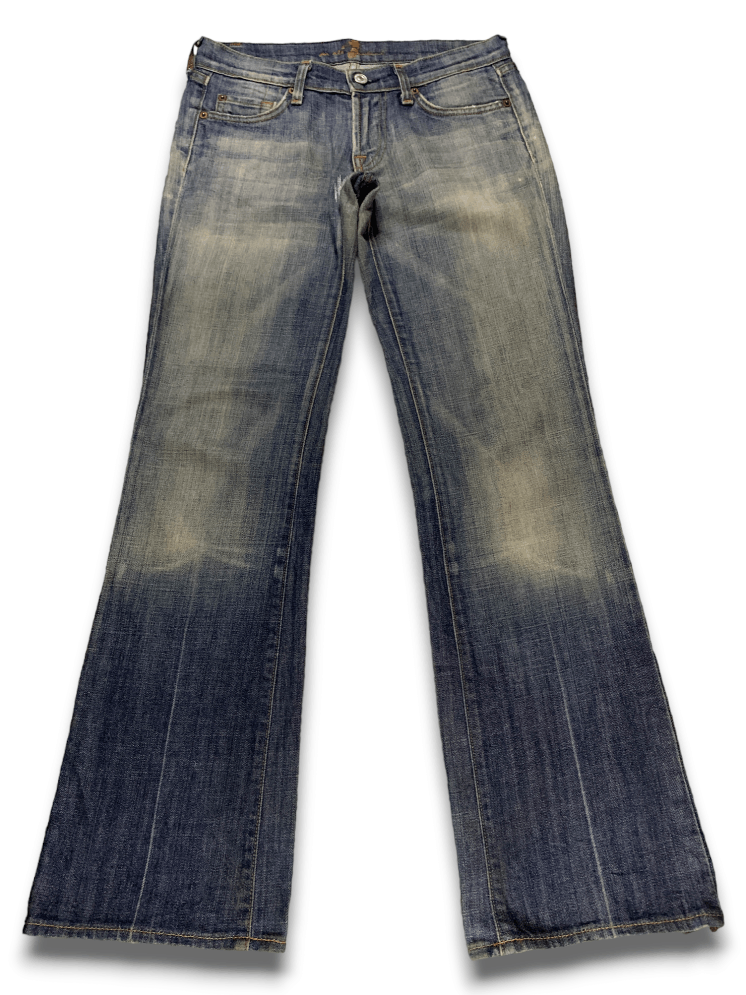 7 For All Mankind Vintage USA 7 For All Mankind Mud Wash Flare Denim Jeans Size 30" / US 8 / IT 44 - 1 Thumbnail