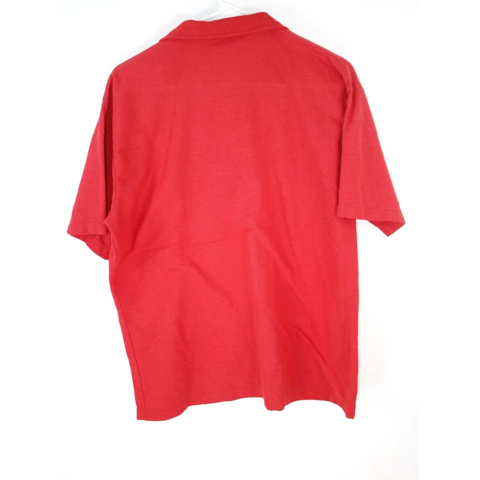 Vintage VINTAGE Fantasy Polo Shirt Mens 2XL Red Solid 100% Cotton Classic Short Sleeve Crew Neck Polo Rugby Shirt Size US XXL / EU 58 / 5 - 5 Thumbnail