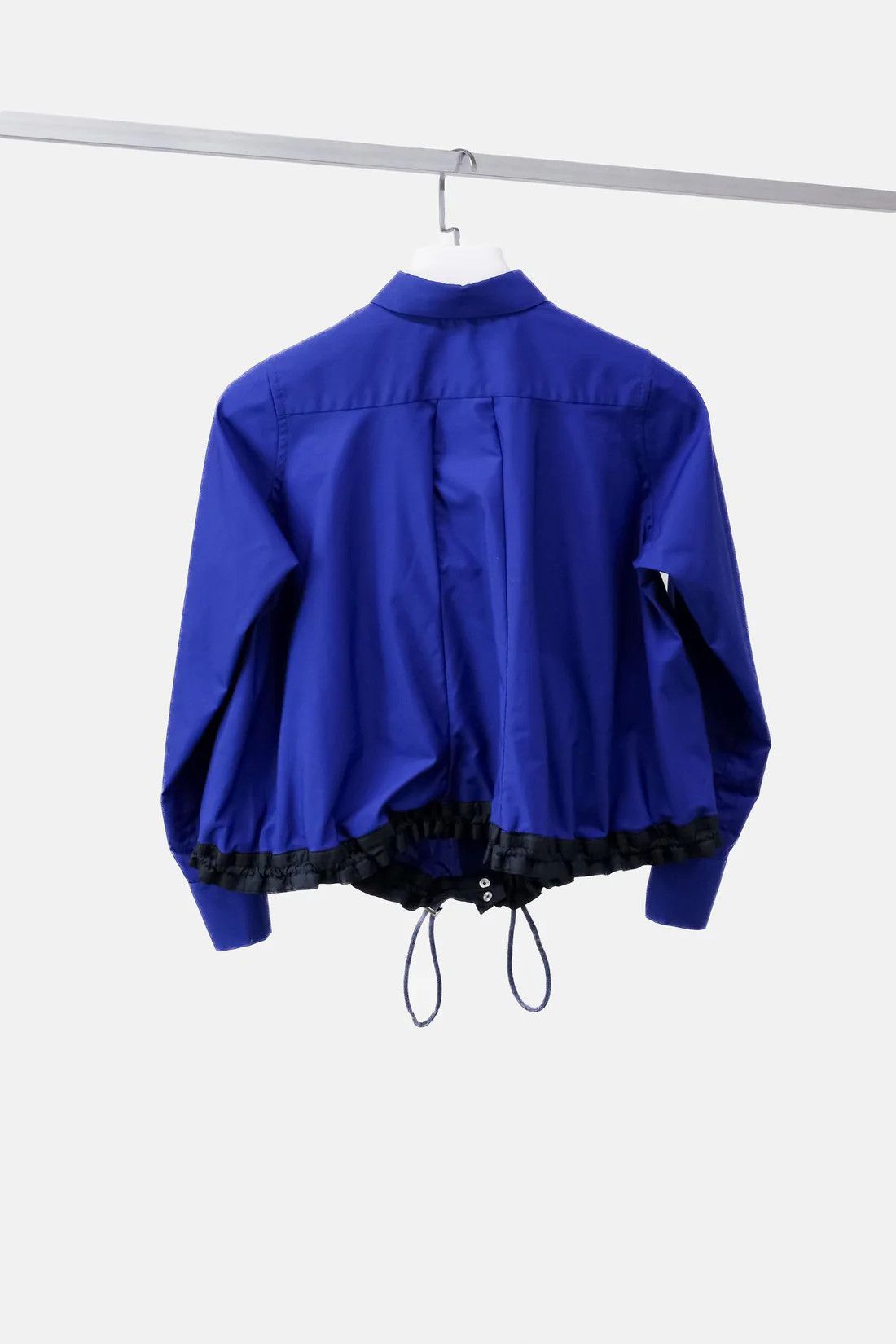 Sacai Sacai Luck SS/15 Blue Drawstring Button Up Shirt Size S / US 4 / IT 40 - 2 Thumbnail