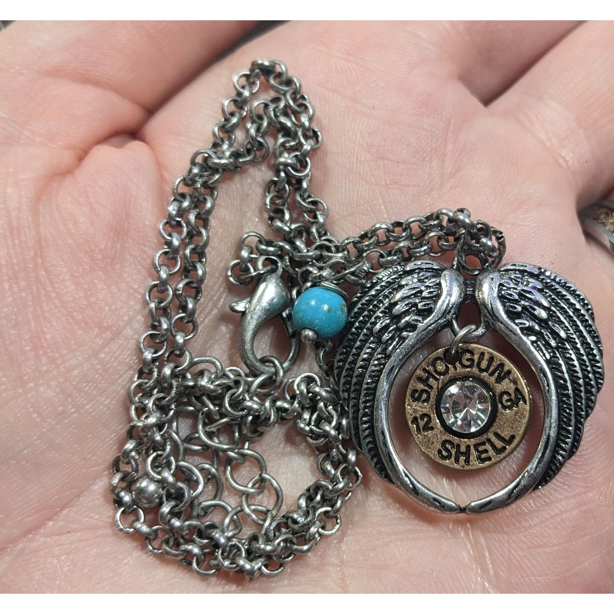 Other Angel Wing Faux Shotgun Shell Pendant Necklace Size ONE SIZE - 5 Thumbnail
