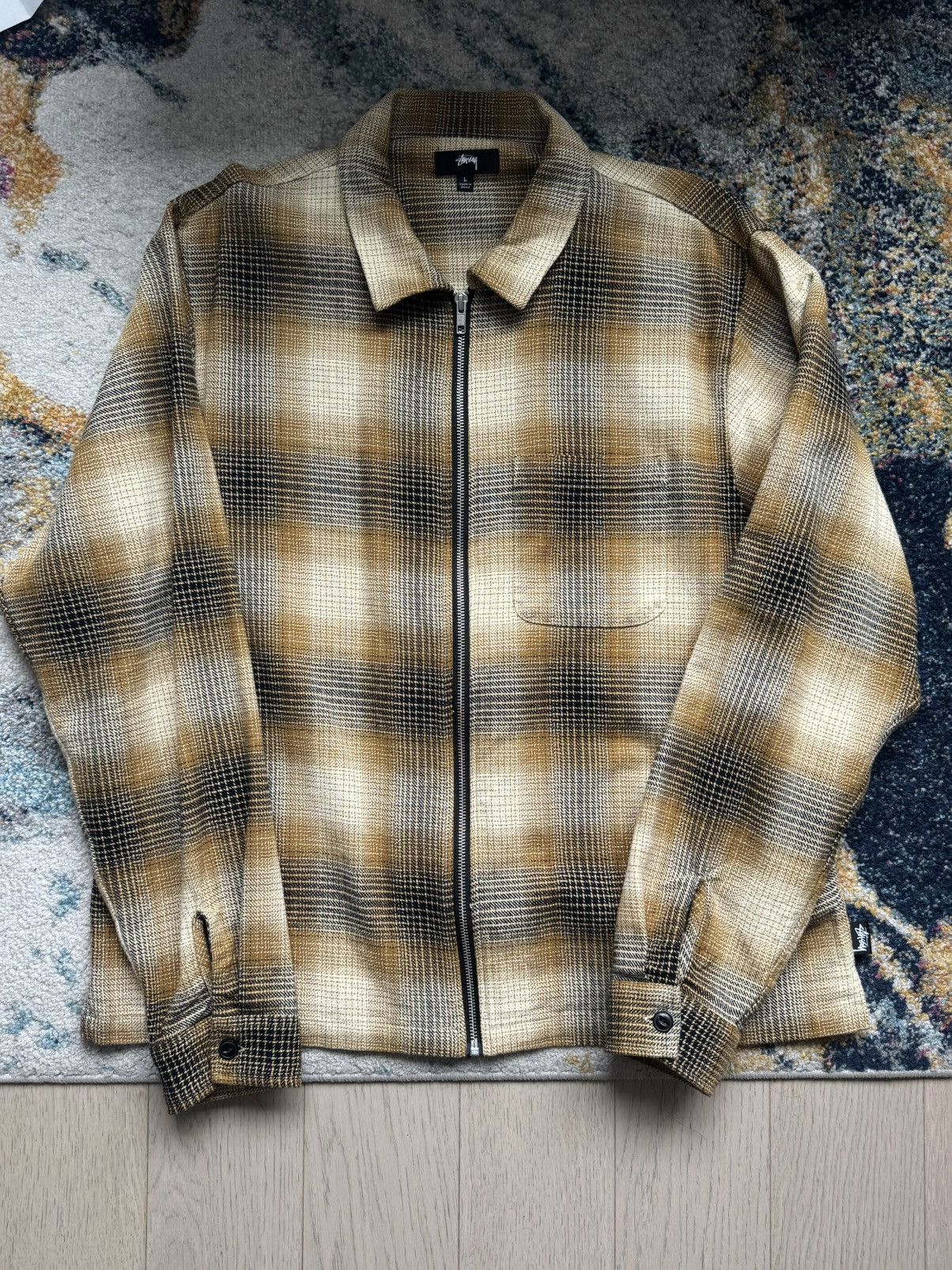 Stussy Stussy Jack Shadow Plaid Zip Shirt | Grailed