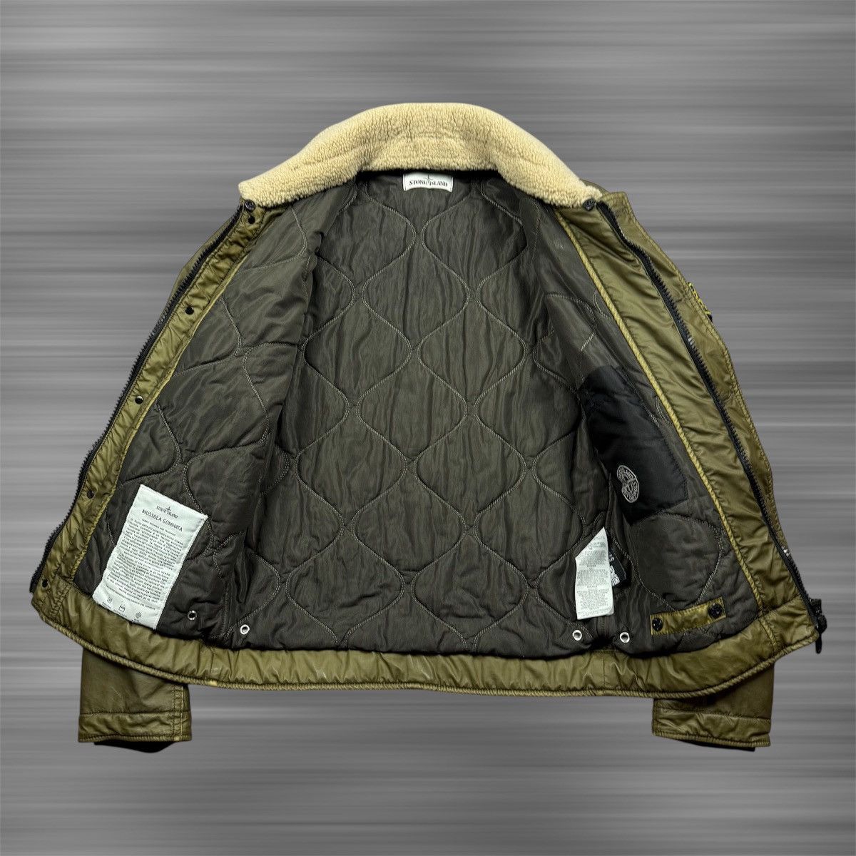 Stone Island Stone Island Khaki Mussola Gommata Flight Jacket Size US S / EU 44-46 / 1 - 3 Thumbnail