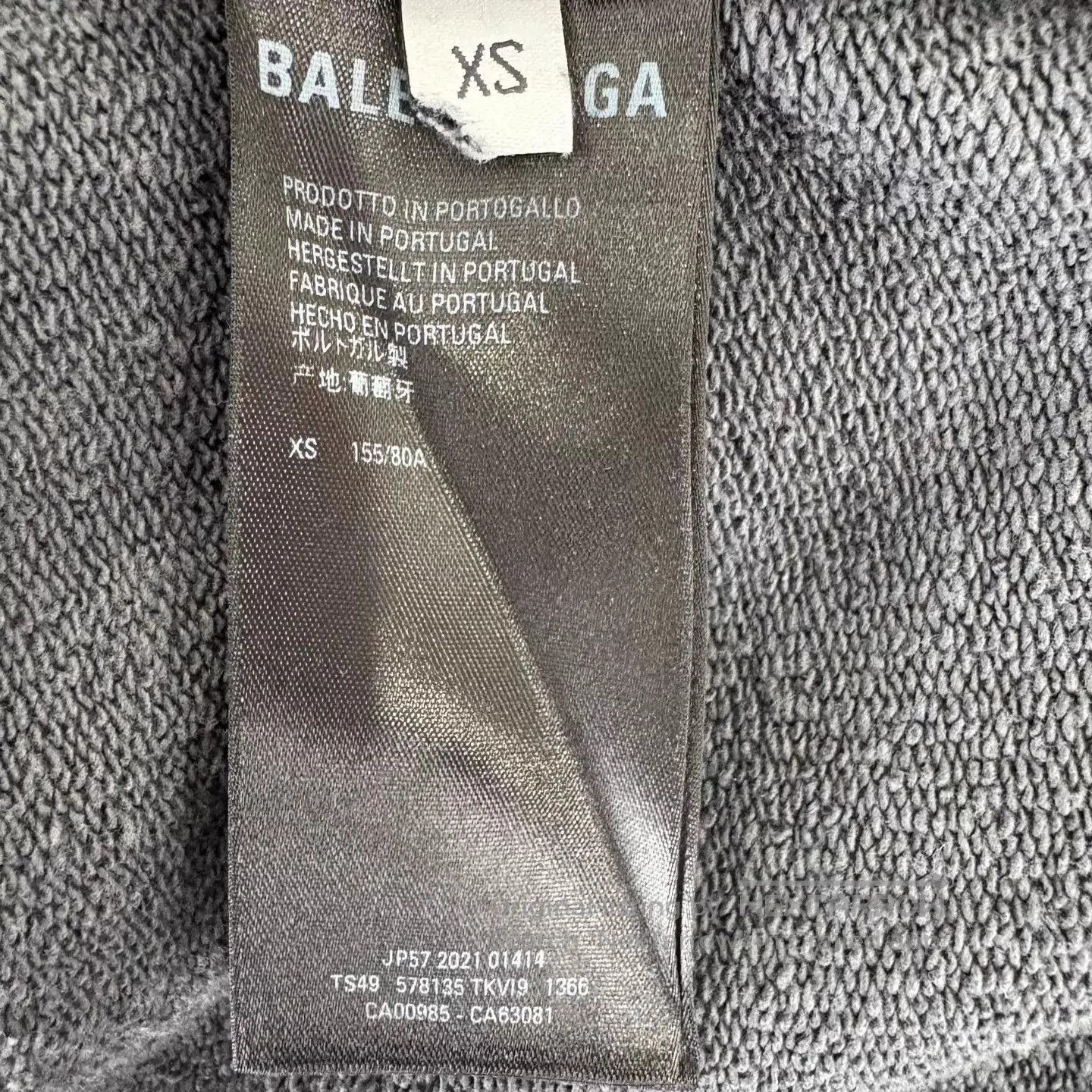 Balenciaga Gray Oversized Hoodie with Front Pocket. Size US XS / EU 42 / 0 - 4 Thumbnail
