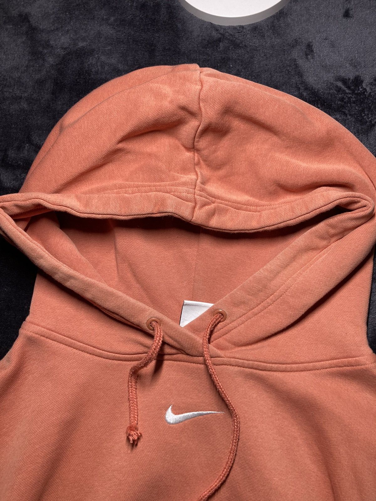 Nike × Vintage ⛩️ Nike Hoodie Center Logo Vintage Y2K Baggy Faded orange Size US L / EU 52-54 / 3 - 4 Thumbnail