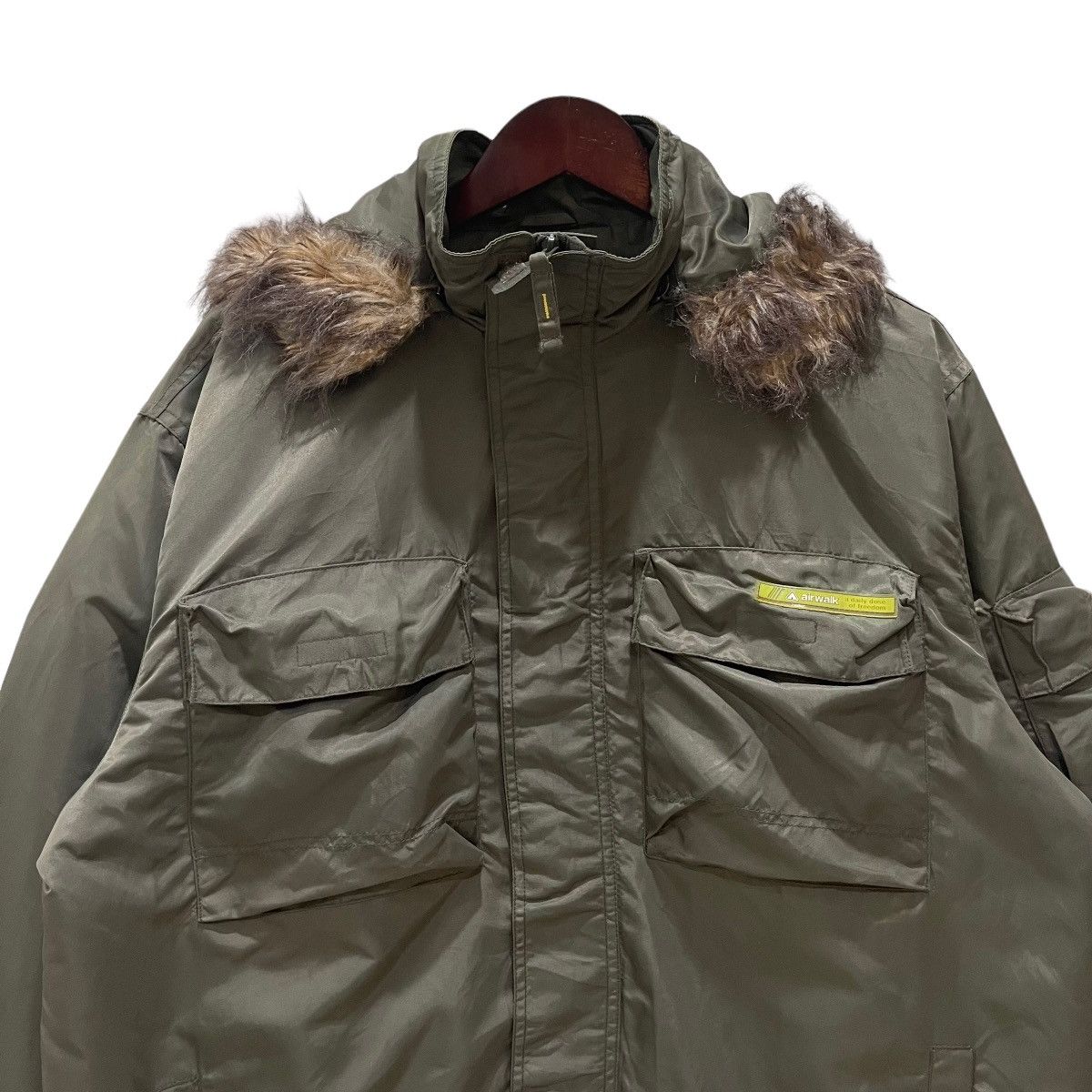 Airwalk Vintage Airwalk Military Hoodie Bomber Jacket Size US M / EU 48-50 / 2 - 2 Thumbnail