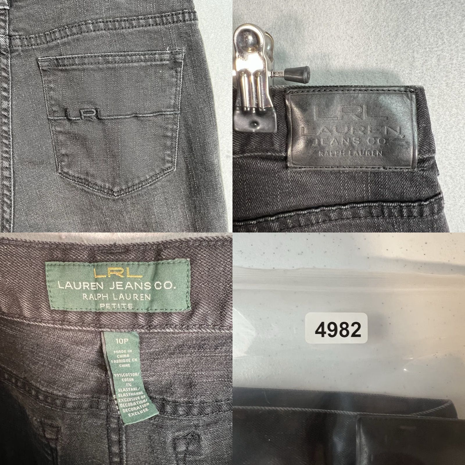 Ralph Lauren VINTAGE Lauren Ralph Lauren Jeans Womens 10P Petite Black Straight Leg Mens Size 32" / US 10 / IT 46 - 8 Thumbnail