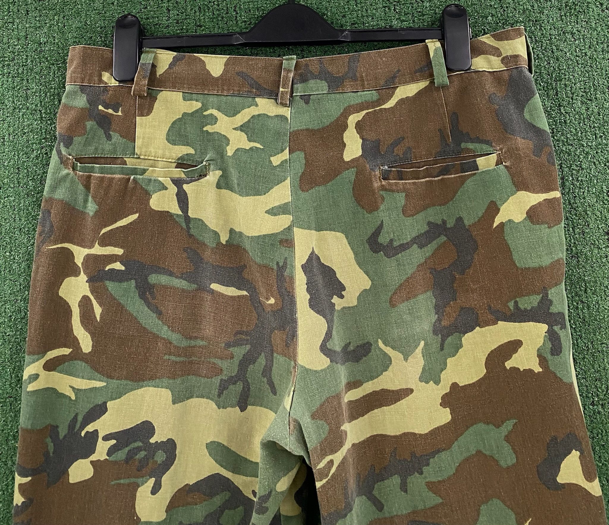 Vintage 90’s Handmade Camouflage Button Front Distressed Pants 36 Size US 36 / EU 52 - 5 Thumbnail