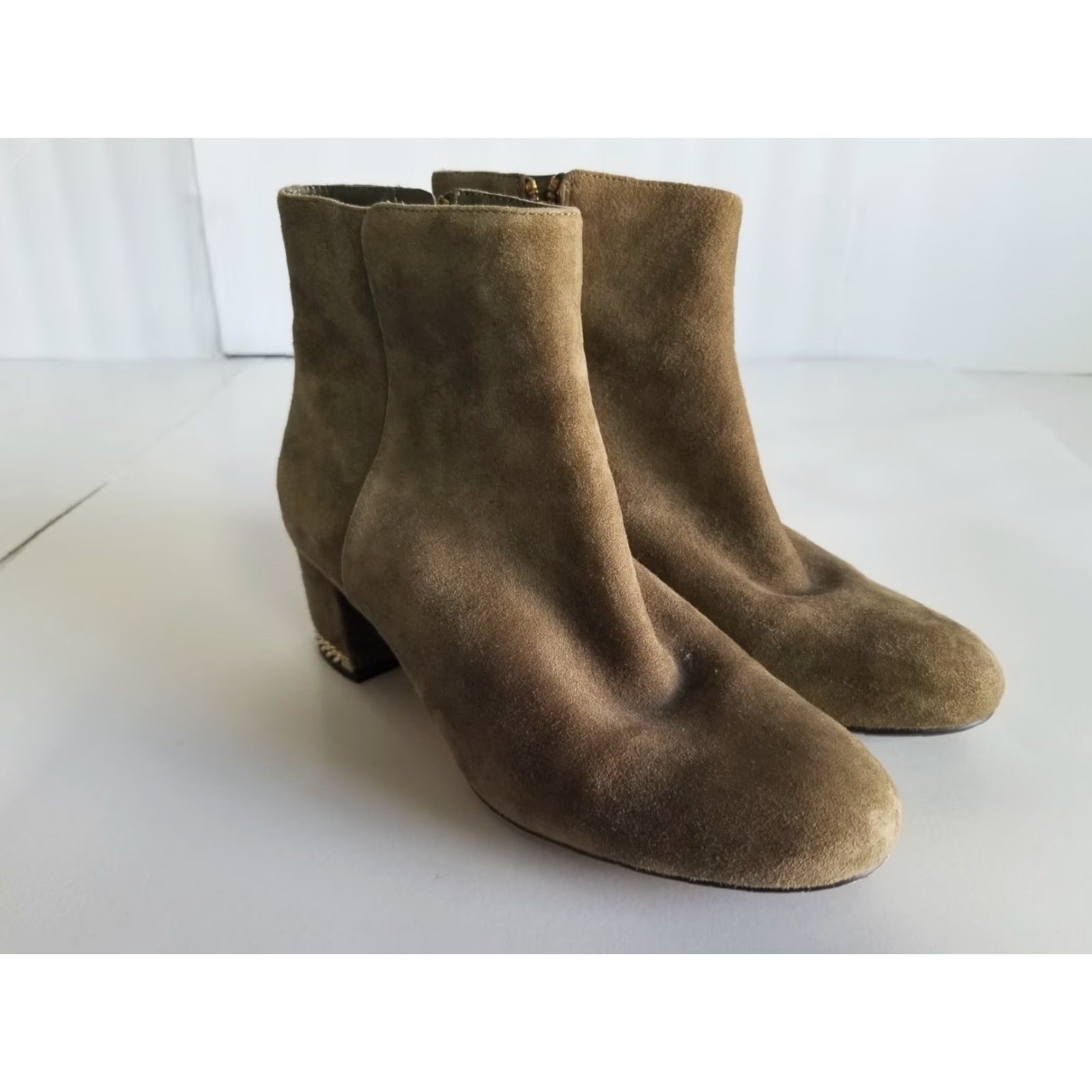 Michael Kors MK Michael Kors Brown Suede Ankle Zip Booties Women’s Size 7 Size US 7 / IT 37 - 2 Thumbnail