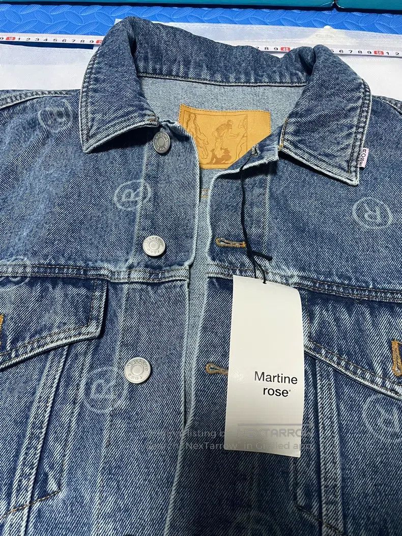 Martine Rose Martine Rose Full-print logo denim jacket Size US S / EU 44-46 / 1 - 3 Thumbnail