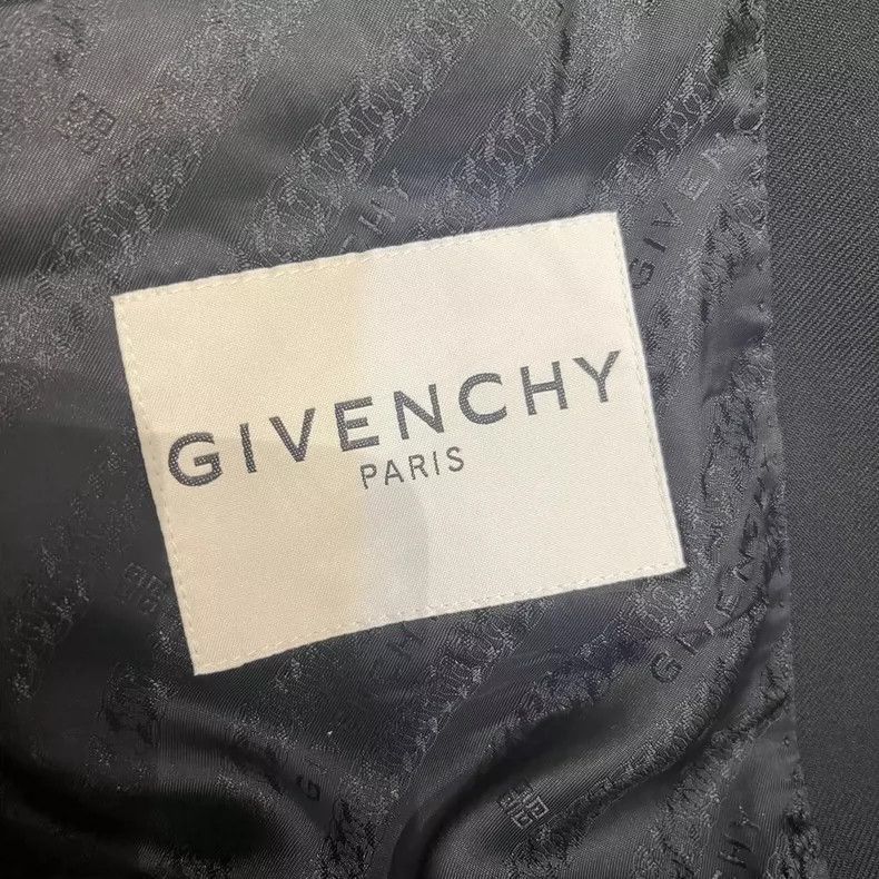Givenchy Givenchy Givenchy Black Perforated Wool Suit Jacket -2507 Size US L / EU 52-54 / 3 - 4 Thumbnail