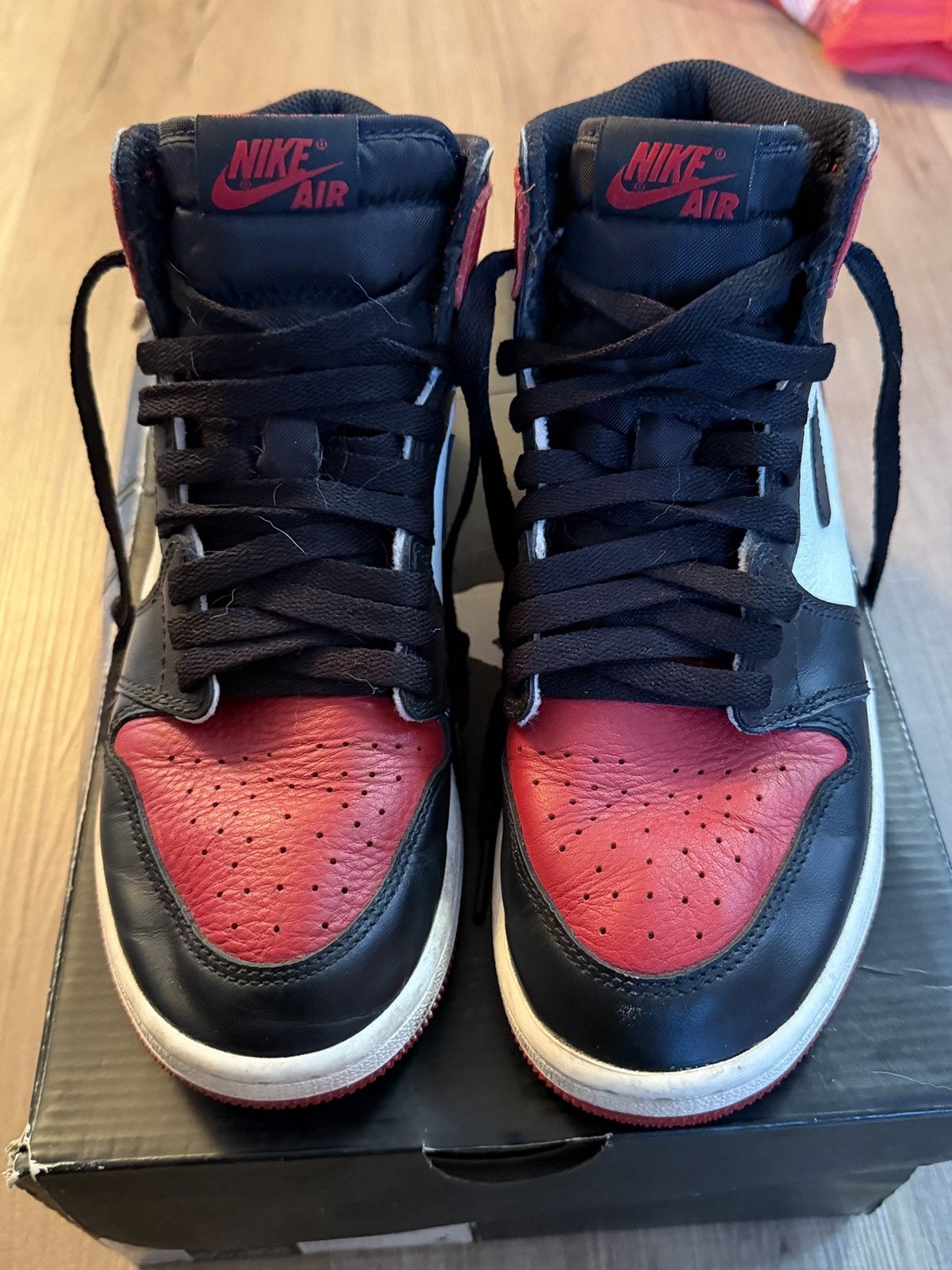 Jordan Brand Jordan 1 Retro High Bred Toe (GS) 2018 Size US 5.5 / IT 35.5 - 5 Thumbnail