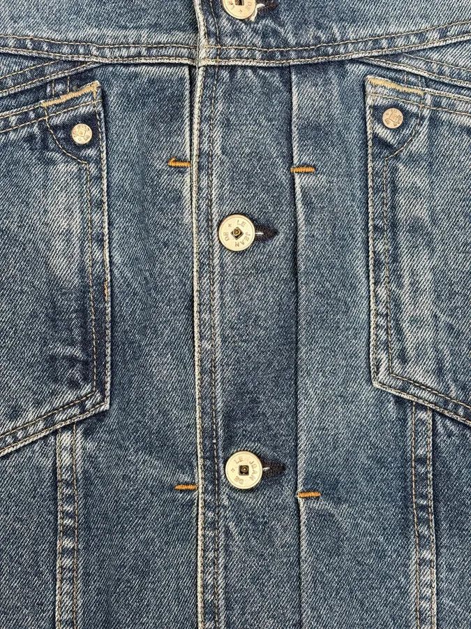 Marithe + Francois Girbaud 1990s Marithé + François Girbaud Blue Structured Denim Jacket Size US M / EU 48-50 / 2 - 9 Thumbnail