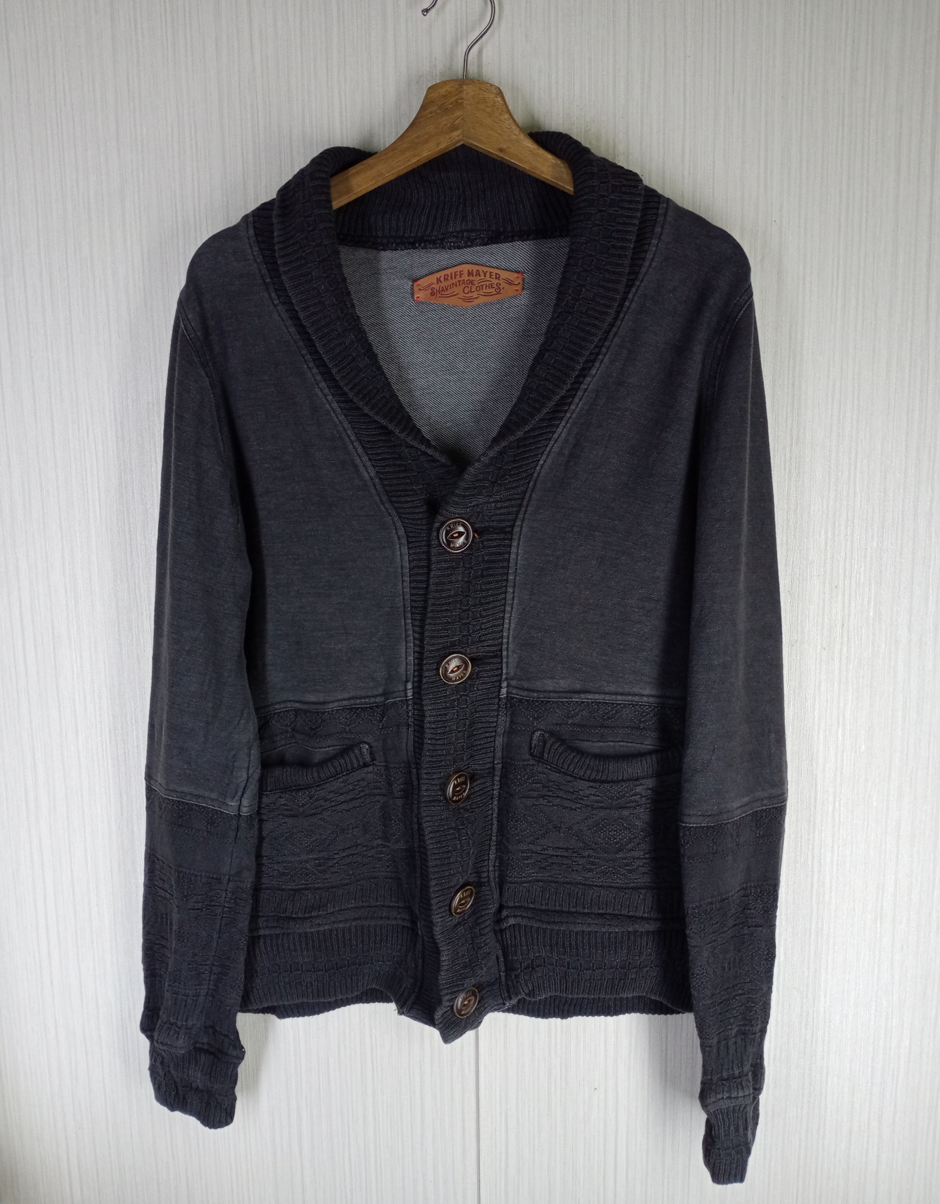 Japanese Brand Rare KRIFF MAYER VINTAGE CLOTHING Cardigan Size US S / EU 44-46 / 1 - 1 Thumbnail
