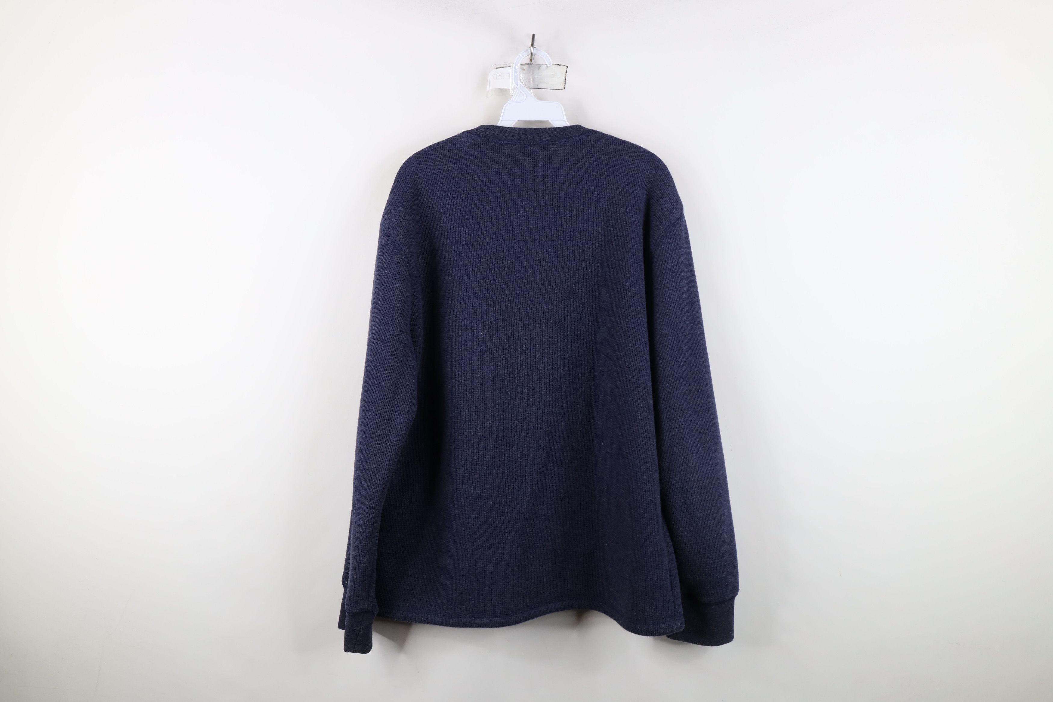 Vintage Vintage 90s Y2K Streetwear Lined Thermal Henley Sweatshirt Size US M / EU 48-50 / 2 - 11 Thumbnail