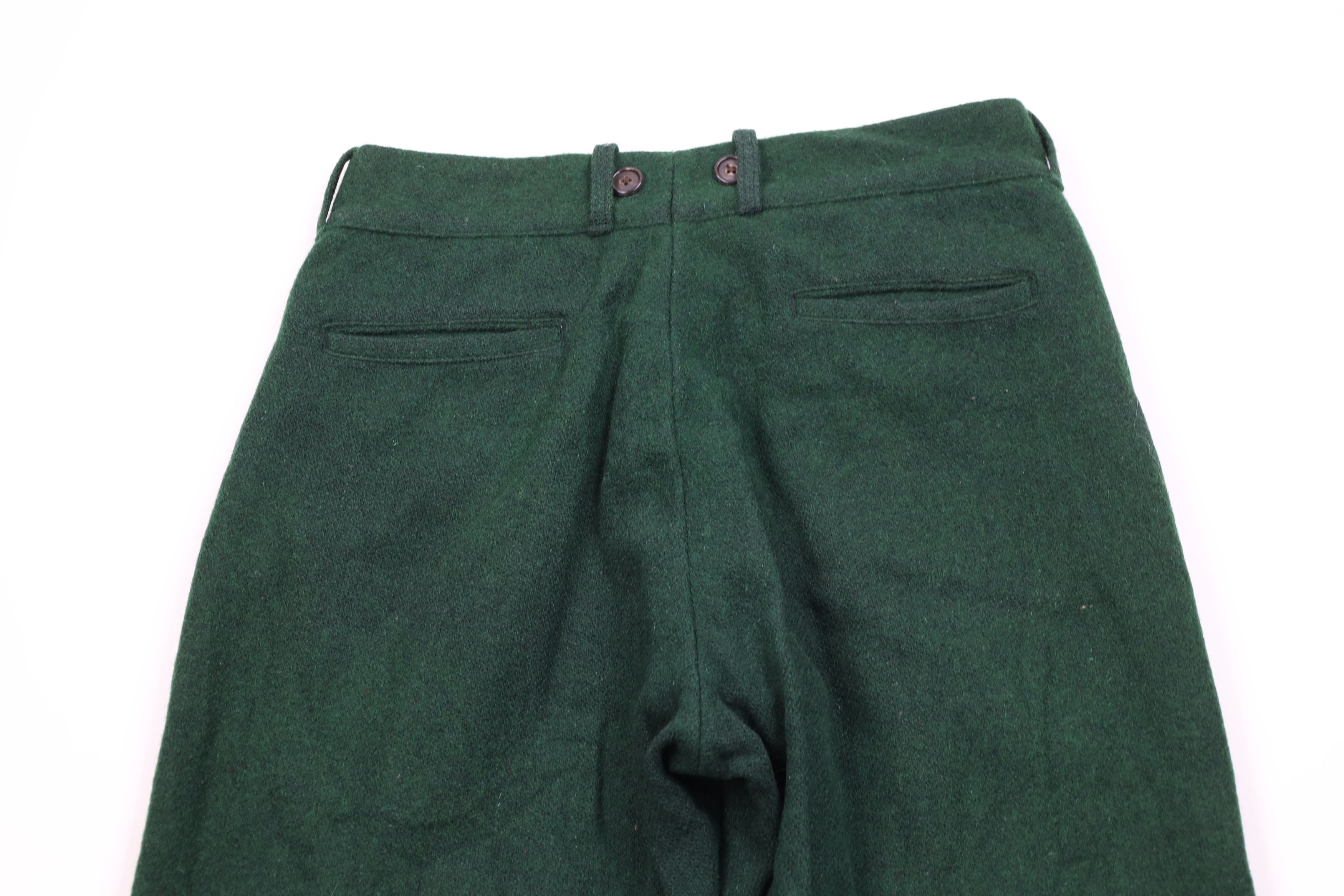Woolrich Woolen Mills Vintage 70s Woolrich Mackinaw Wool Wide Leg Pants Green USA Size US 32 / EU 48 - 10 Thumbnail