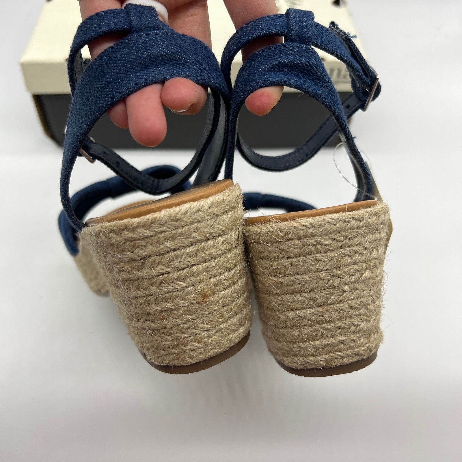 Other a.n.a Womens Dukes Heeled Sandals Denim Blue Size US 10 / IT 40 - 8 Thumbnail
