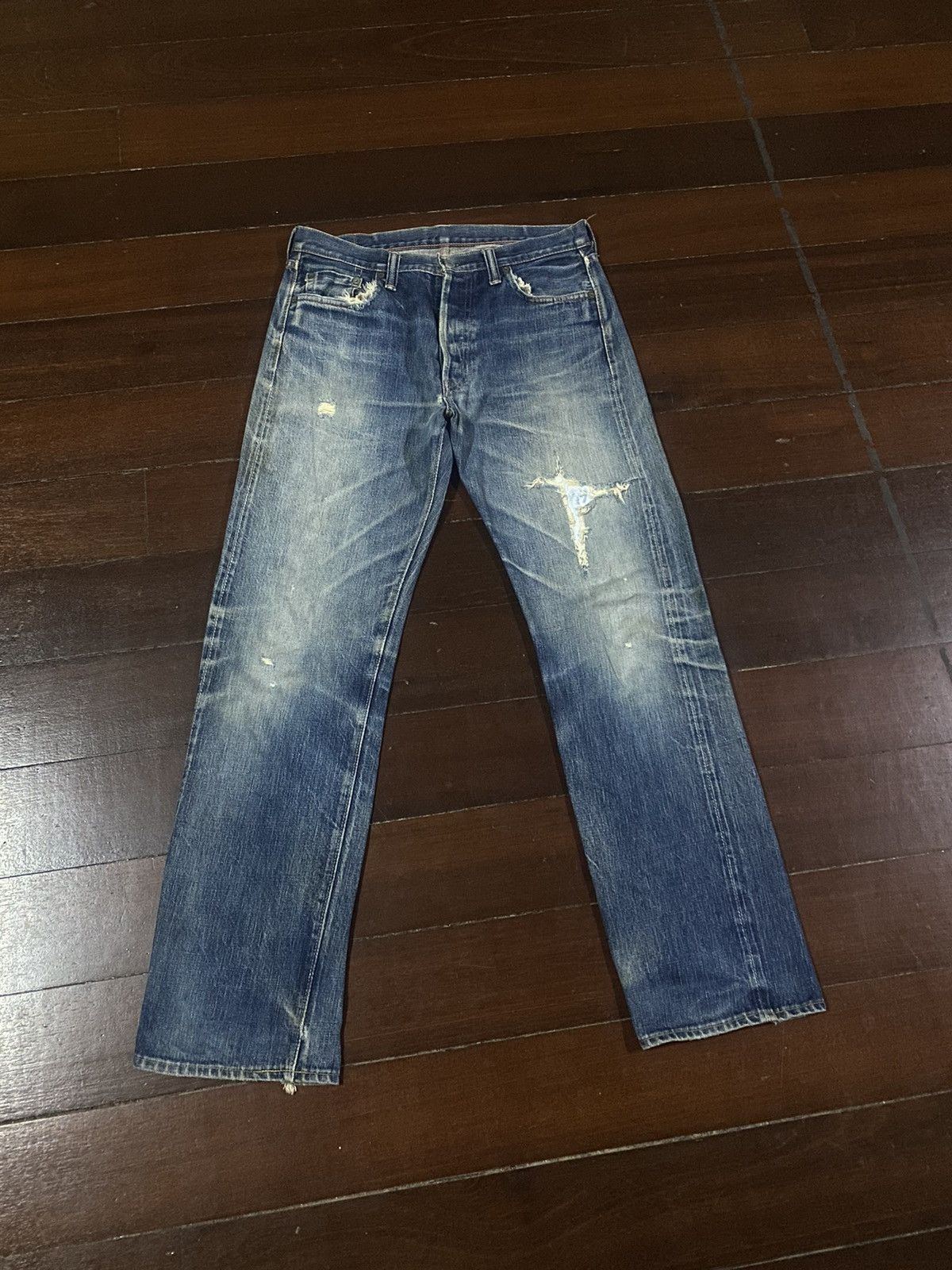 Full Count & Co. FIRE 🔥 FULL COUNT RUSTY DISTRESSED NICE FADED Size US 33 - 1 Thumbnail