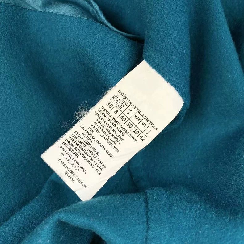 Max Mara Max Mara Wool Blue Suit Collar Belt Coat Size M / US 6-8 / IT 42-44 - 6 Thumbnail
