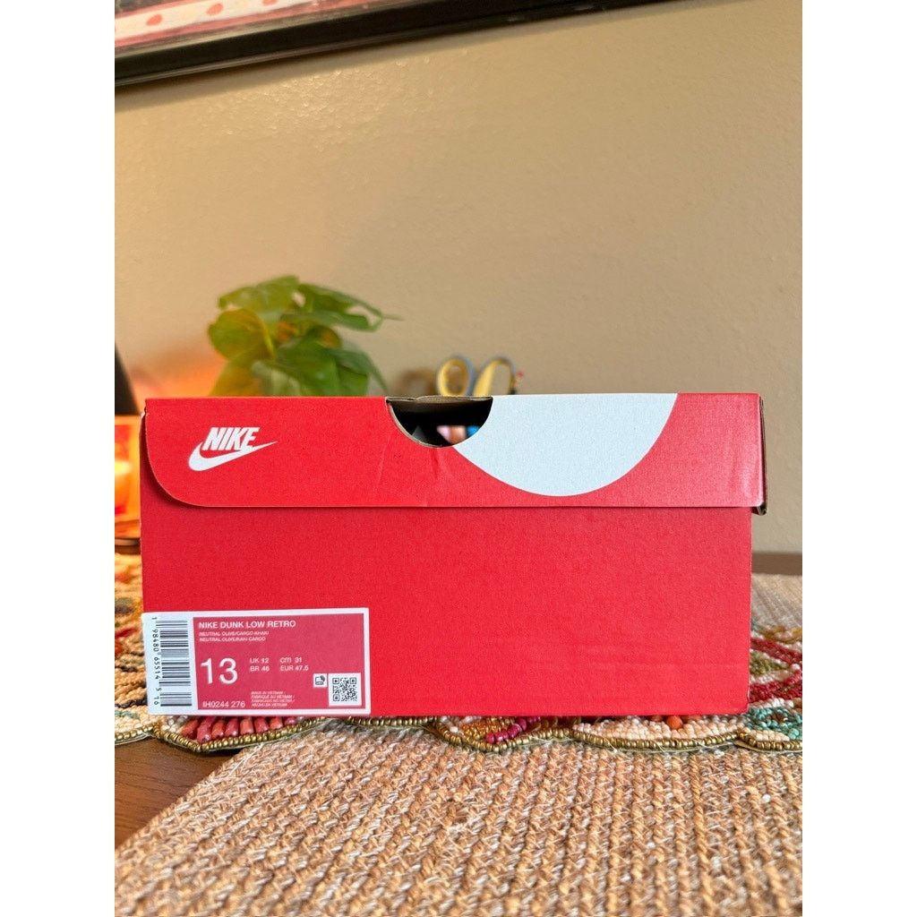 Nike Nike Dunk Low Rough Neutral Olive Green Cargo Khaki White Size US 13 / EU 46 - 9 Thumbnail