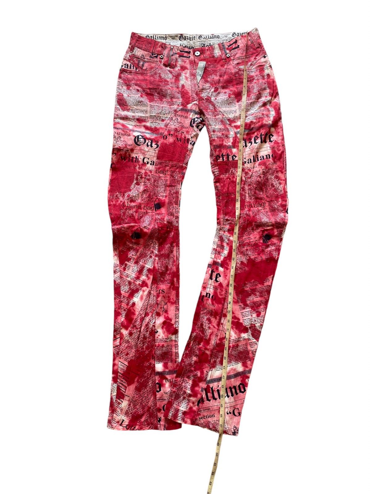 John Galliano Archive John Galliano news papper curves pants Size US 34 / EU 50 - 21 Thumbnail