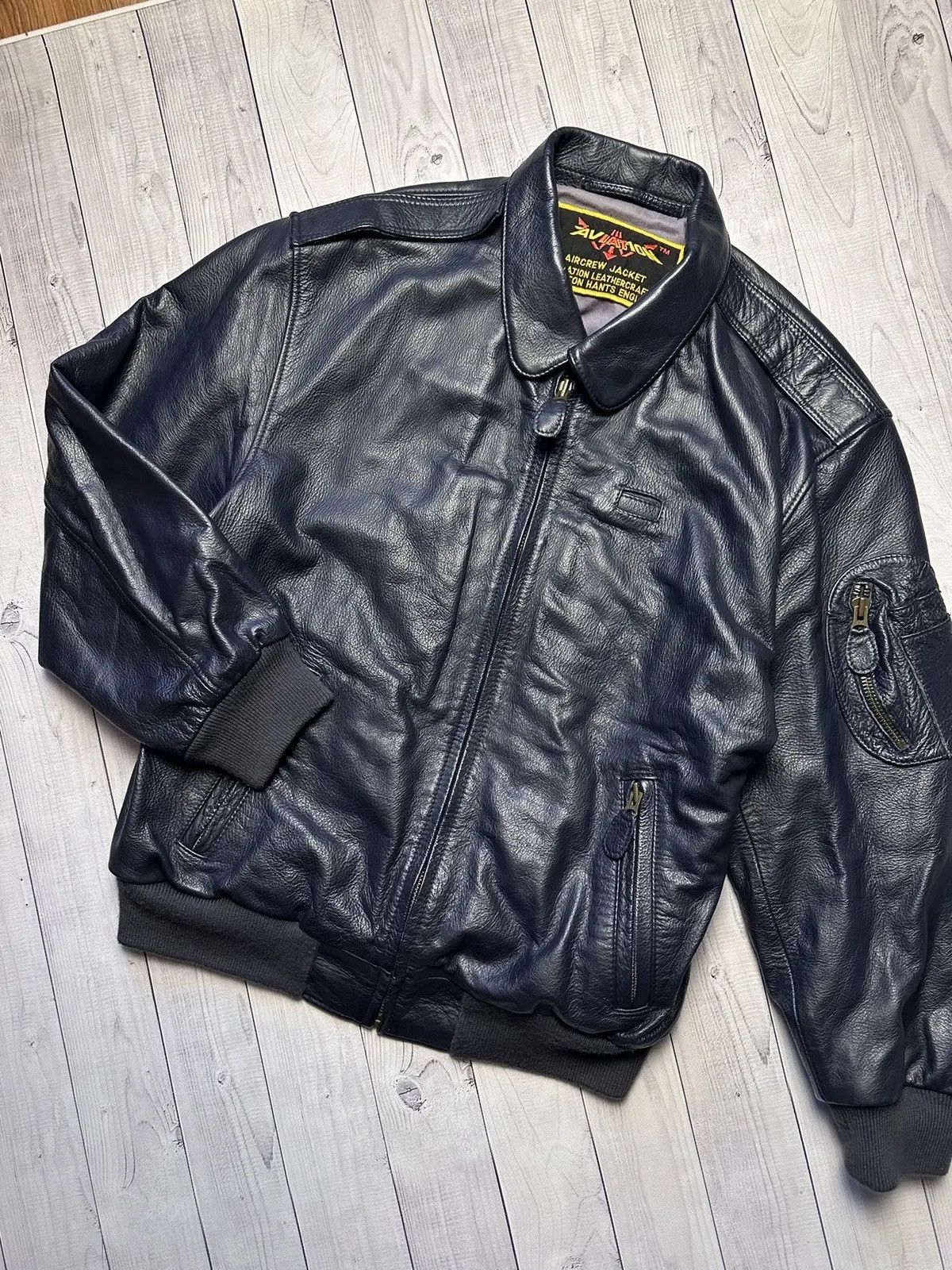 Aviator Nation Vintage Aviation Leather Jacket Aircrew England size XL Size US XL / EU 56 / 4 - 2 Thumbnail