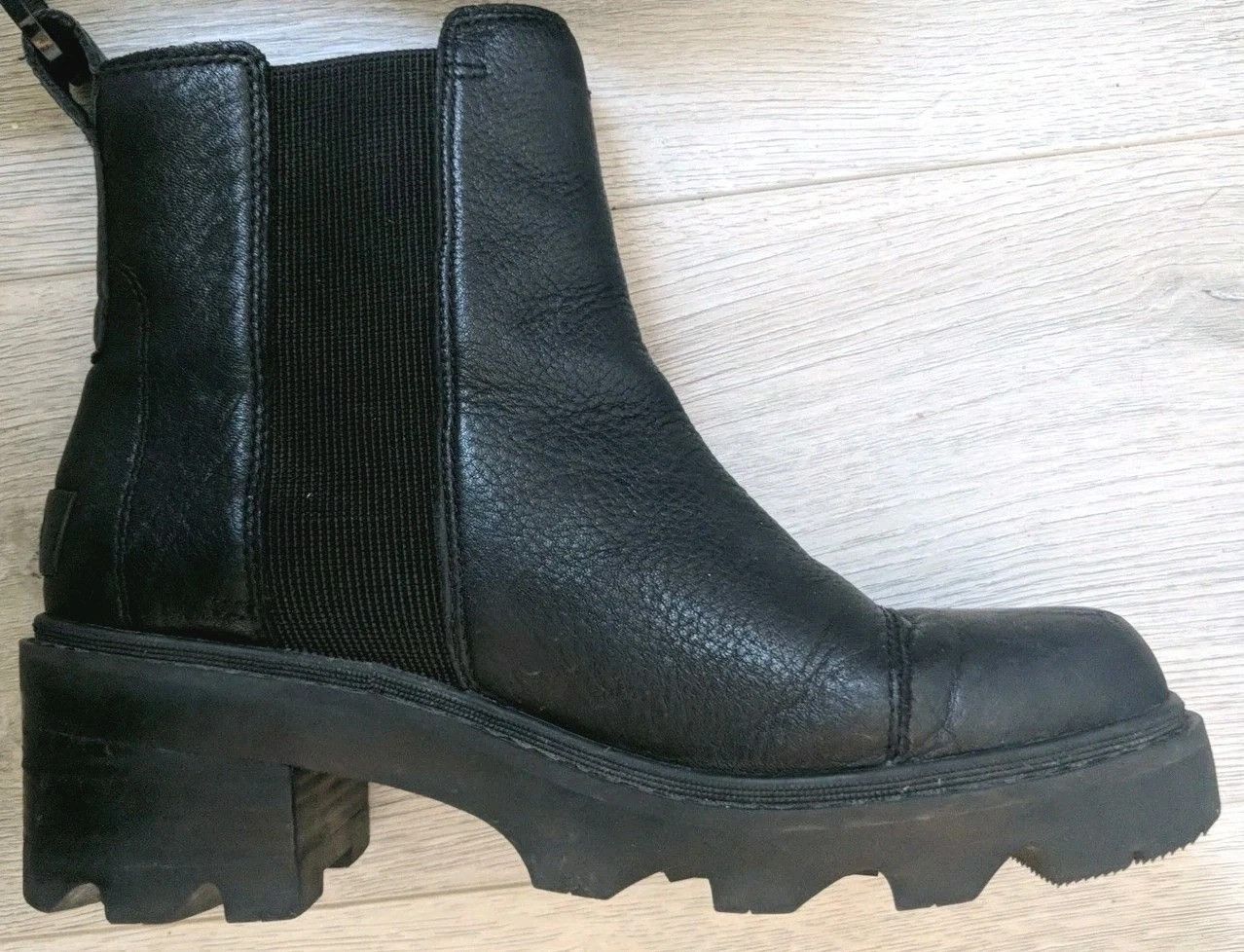 SOREL Sorel Joan Now Chelsea Boots Leather Lug Sole Block Heel Size US 8.5 / IT 38.5 - 5 Thumbnail
