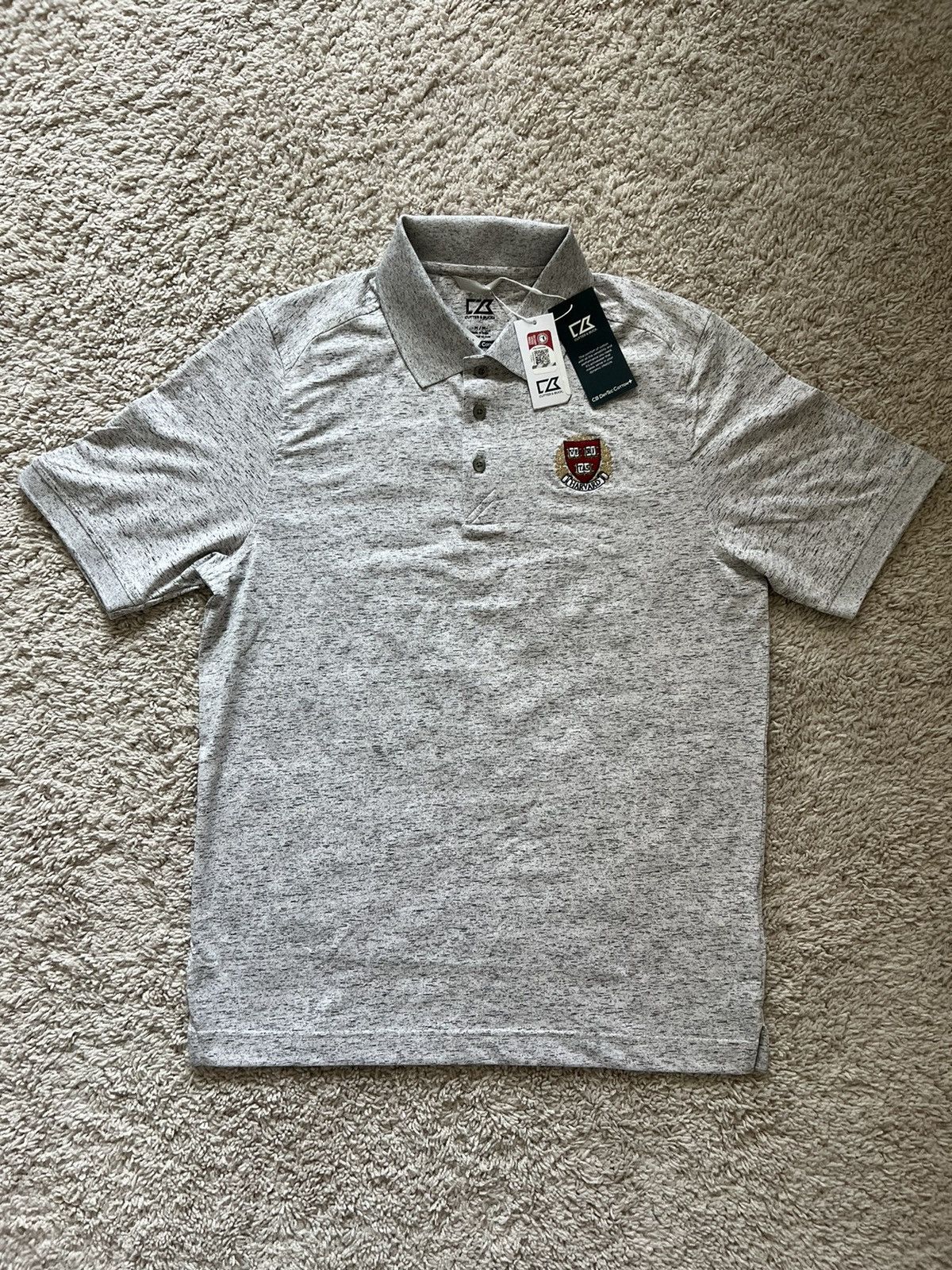 Cutter & Buck Harvard Crimson Cutter & Buck Advantage Tri-Blend Men Polo Size US M / EU 48-50 / 2 - 2 Thumbnail