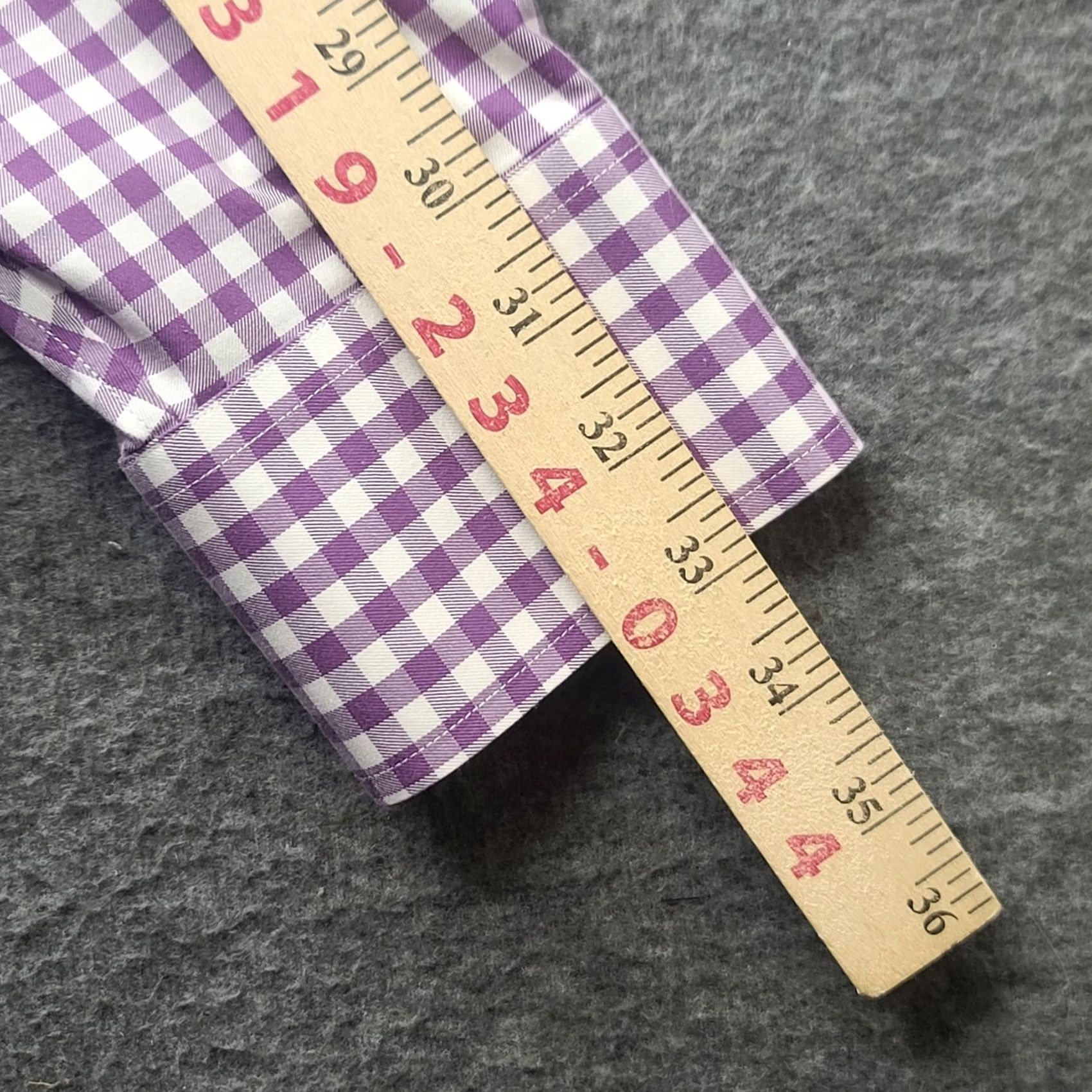 Brooks Brothers Brooks Brothers Shirt Mens 16 1/2-35 Classic Fit Long Sleeve Button-Up Collared Check Purple Cotton WW Size US L / EU 52-54 / 3 - 5 Thumbnail
