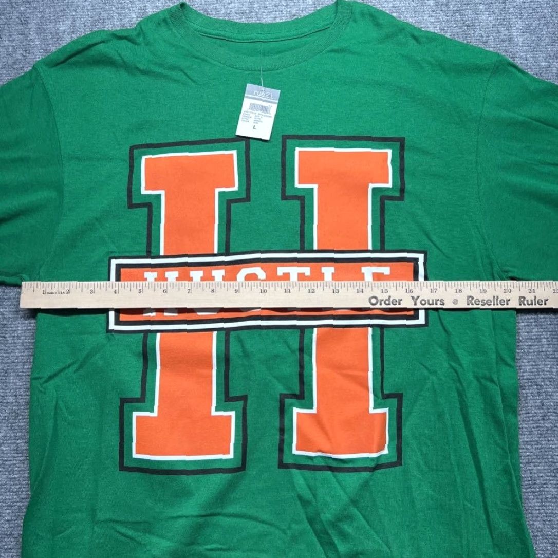 Vintage Rue21 T-Shirt Mens L Hustle Graphic Green Orange Cotton Crew Neck New Size US L / EU 52-54 / 3 - 4 Thumbnail