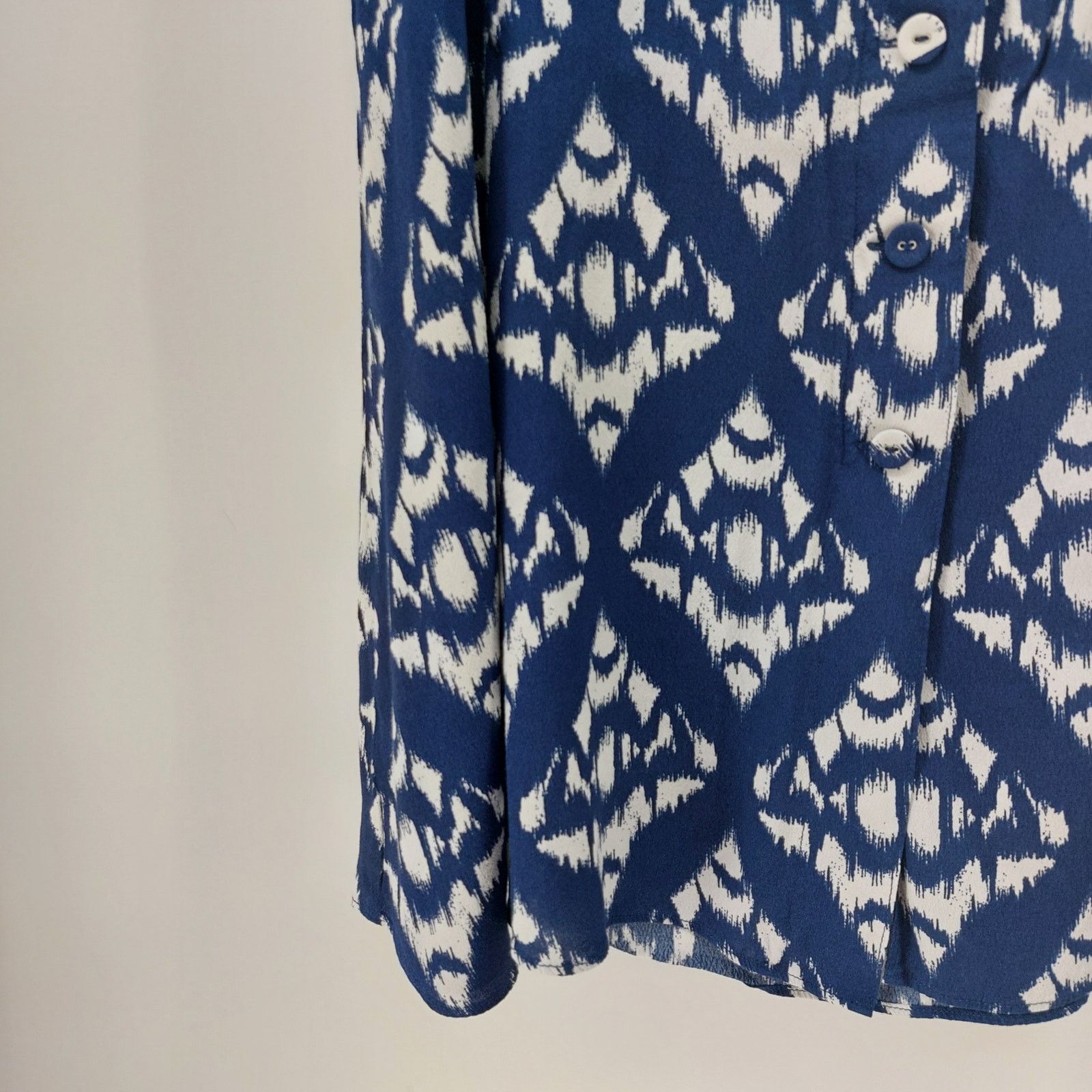 Other Talbots Ikat Midi Skirt Blue Button Front Casual Sz 16 Size 38" / US 16 / IT 52 - 9 Thumbnail
