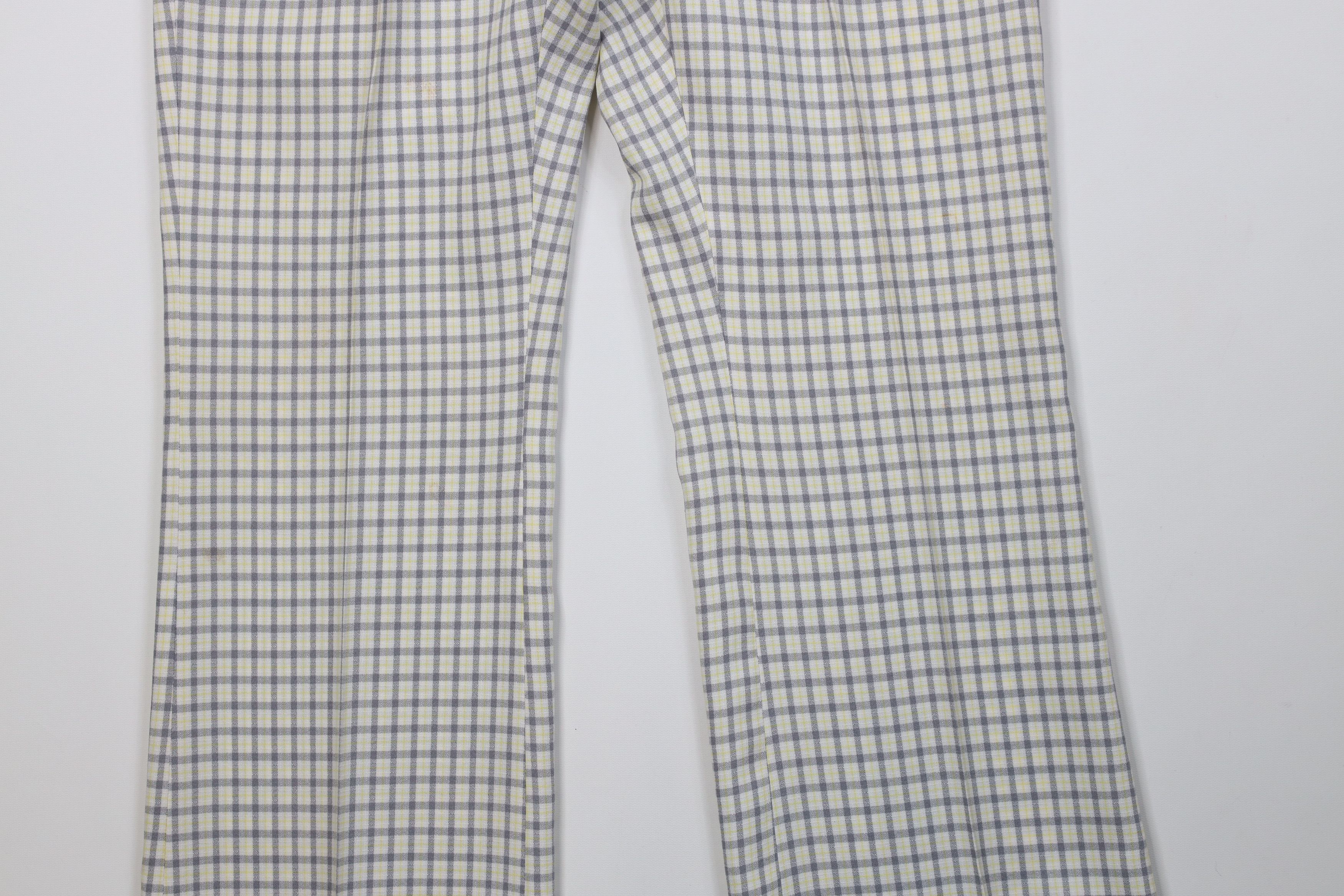 Vintage Vintage 70s Streetwear Bell Bottoms Chino Pants Plaid USA Size US 34 / EU 50 - 4 Thumbnail