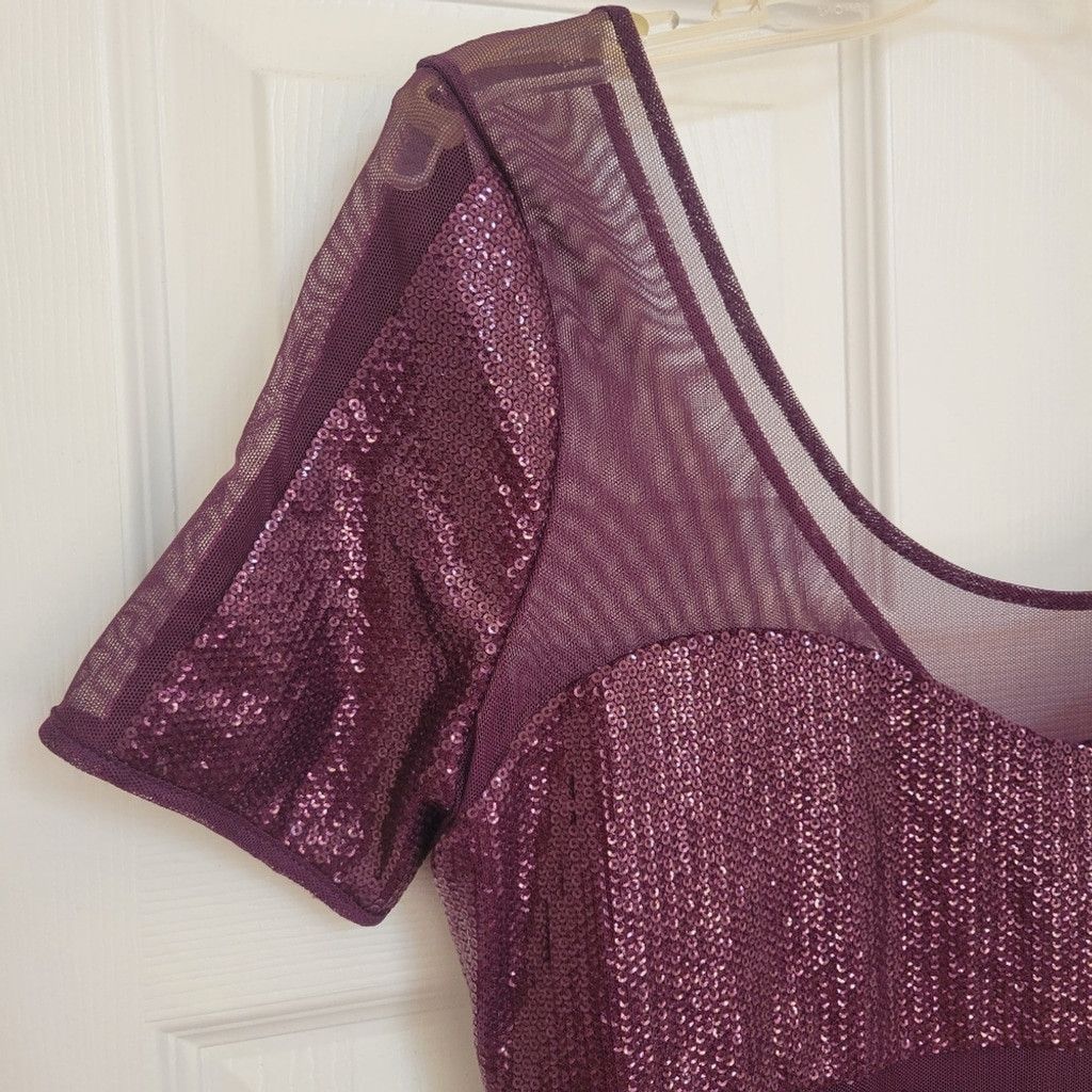 Other BCBGMAXAZRIA - Large Barlow Mulberry Dress Purple Size L / US 10 / IT 46 - 6 Thumbnail