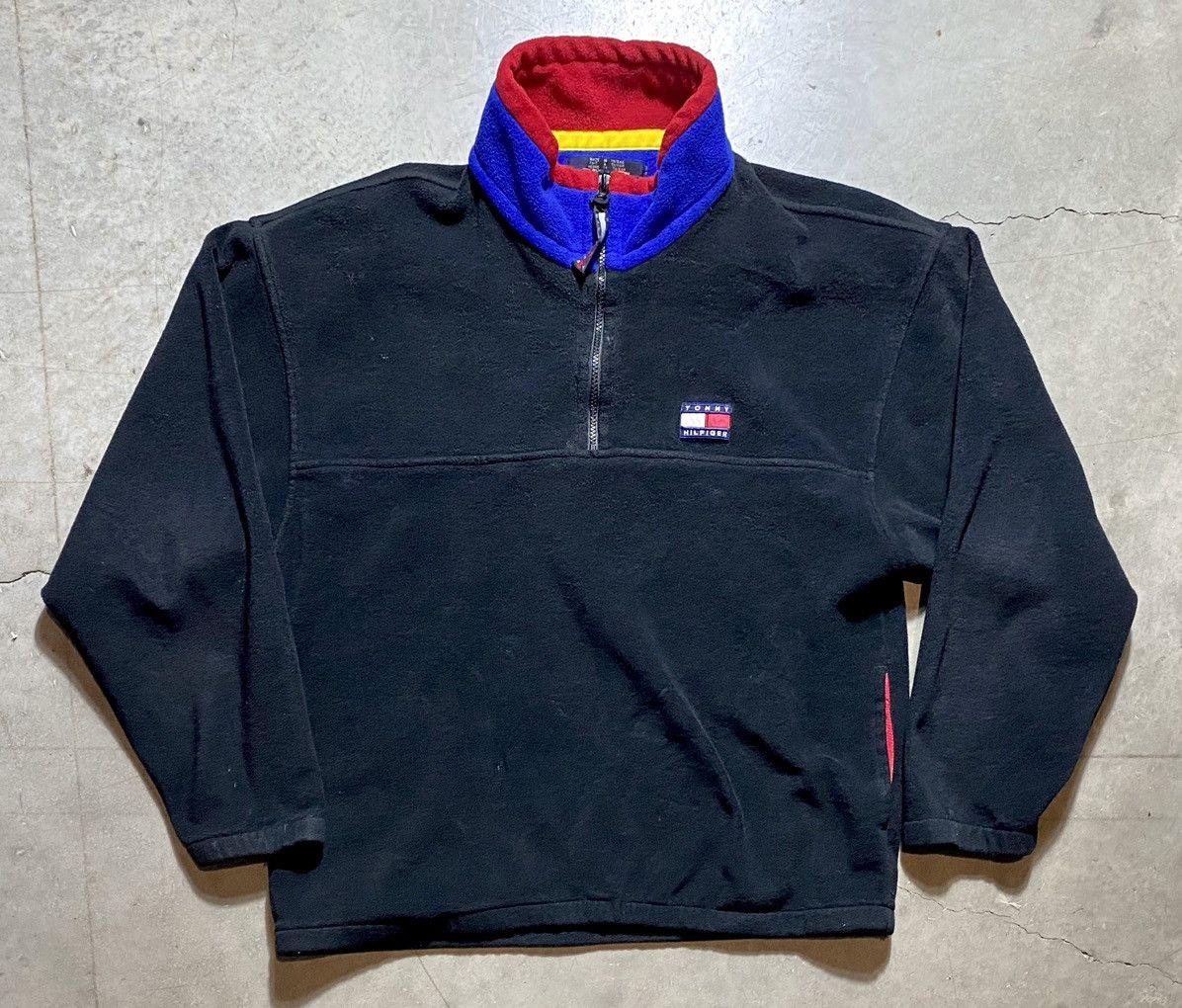 Tommy Hilfiger × Vintage Vintage 90’s Tommy Hilfiger Fleece Pullover sz 2XL Size US XXL / EU 58 / 5 - 1 Thumbnail