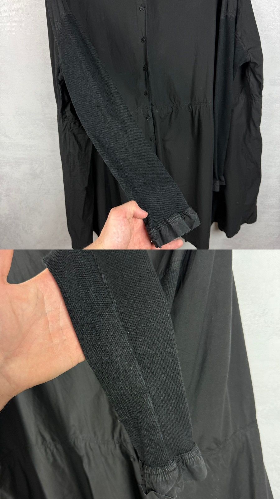 Rundholz Rundholz Dip Black Cotton Avantgarde Long Shirt-Dress Size M Size M / US 6-8 / IT 42-44 - 13 Thumbnail