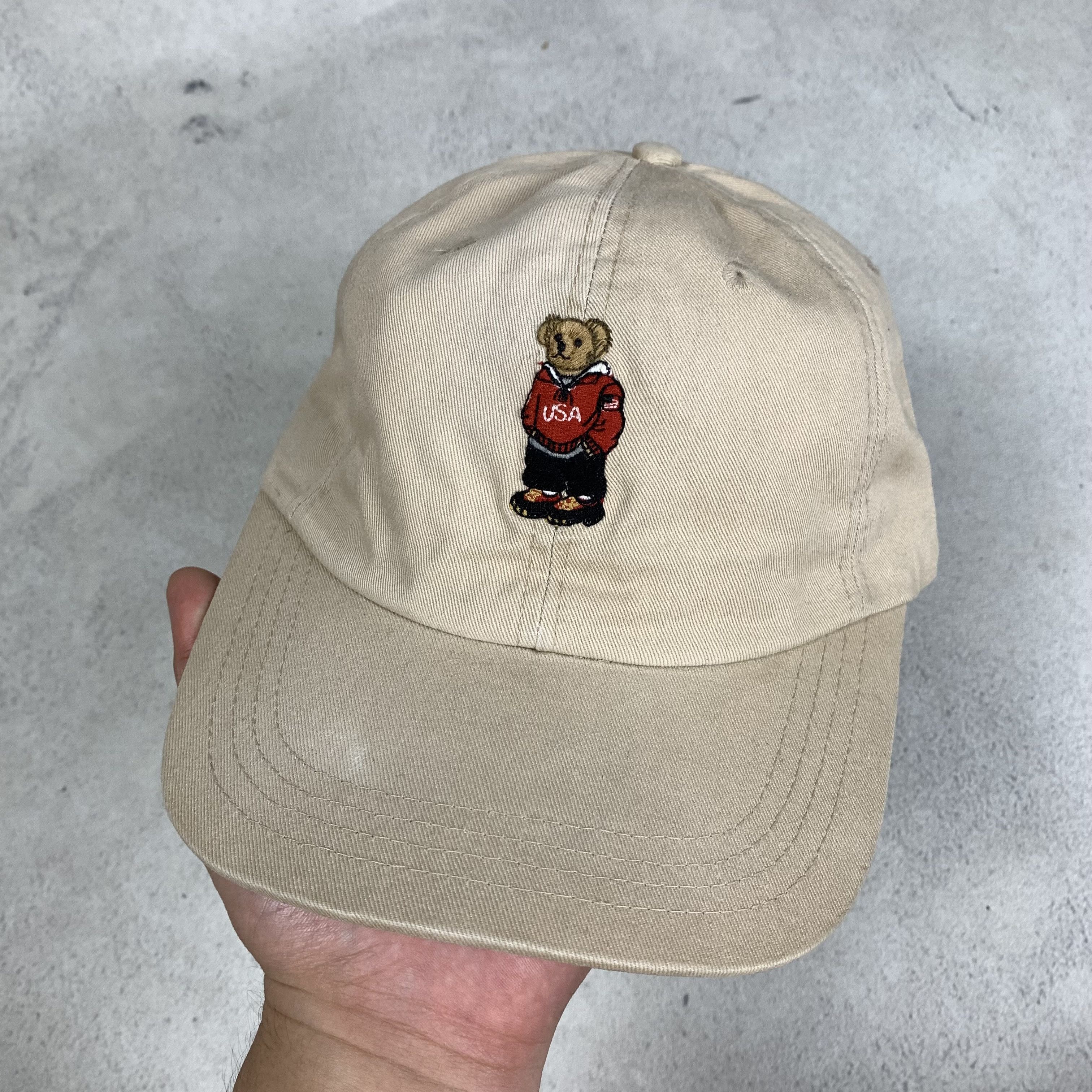 Polo Ralph Lauren Vintage Polo Bear Hat Cap Size ONE SIZE - 2 Thumbnail