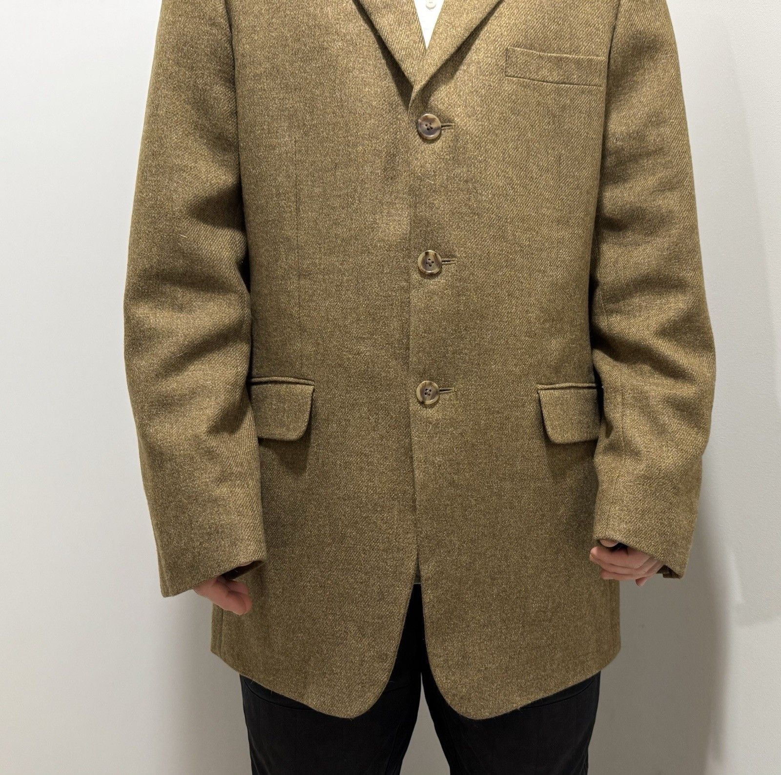 Loro Piana Mens Blazer Ing Loro Piana Cashmere Coarsehair Goat Wool Size 44L - 7 Thumbnail